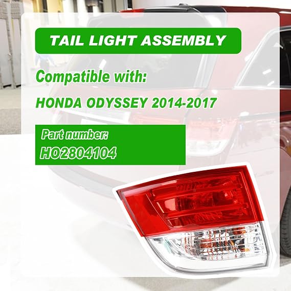 Tail Light Outer Compatible with Odyssey 2014-2017 Left Driver Side