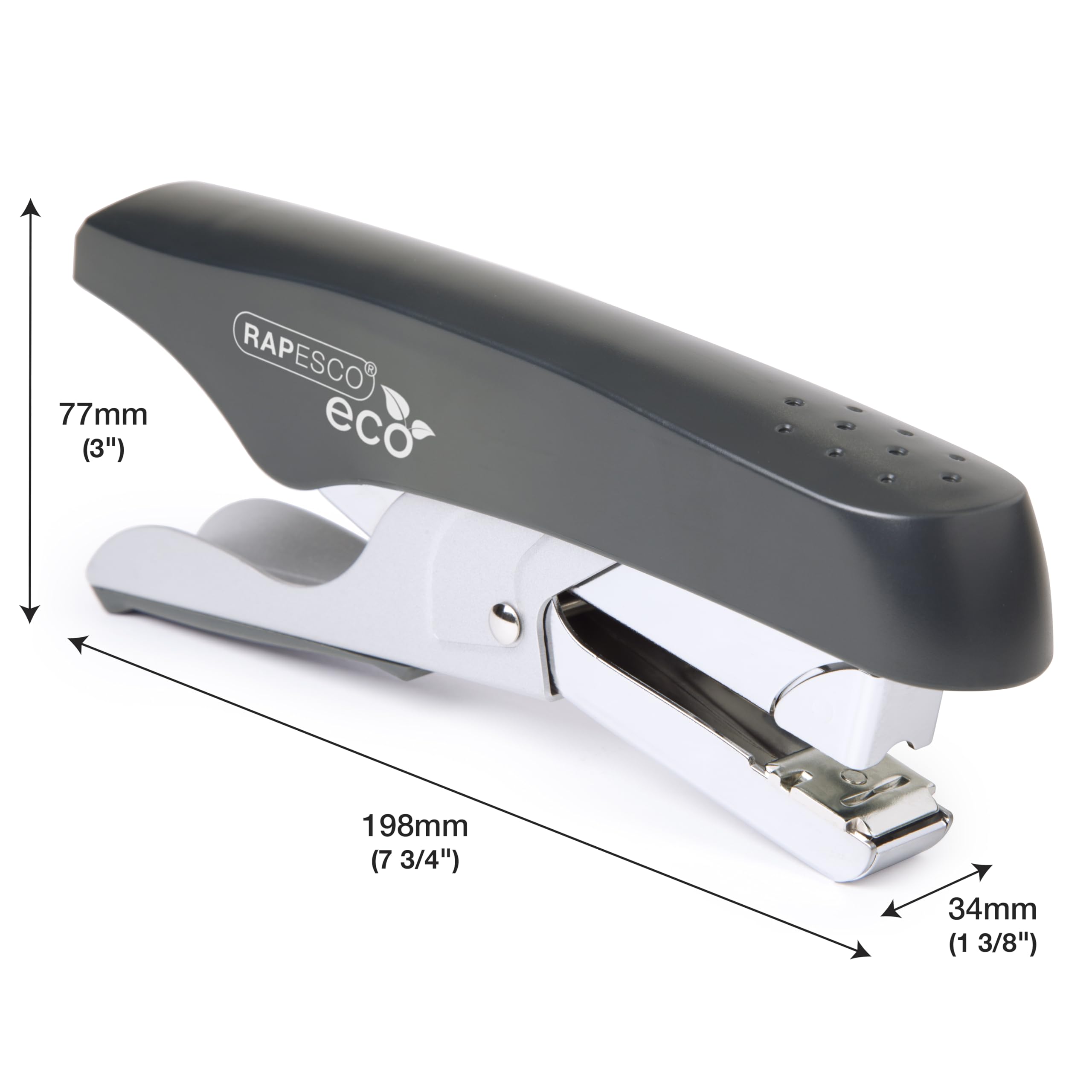 Rapesco RPWHALE ECO Whale Pince Agrafeuse, Capacité 45 Feuilles | Anthracite