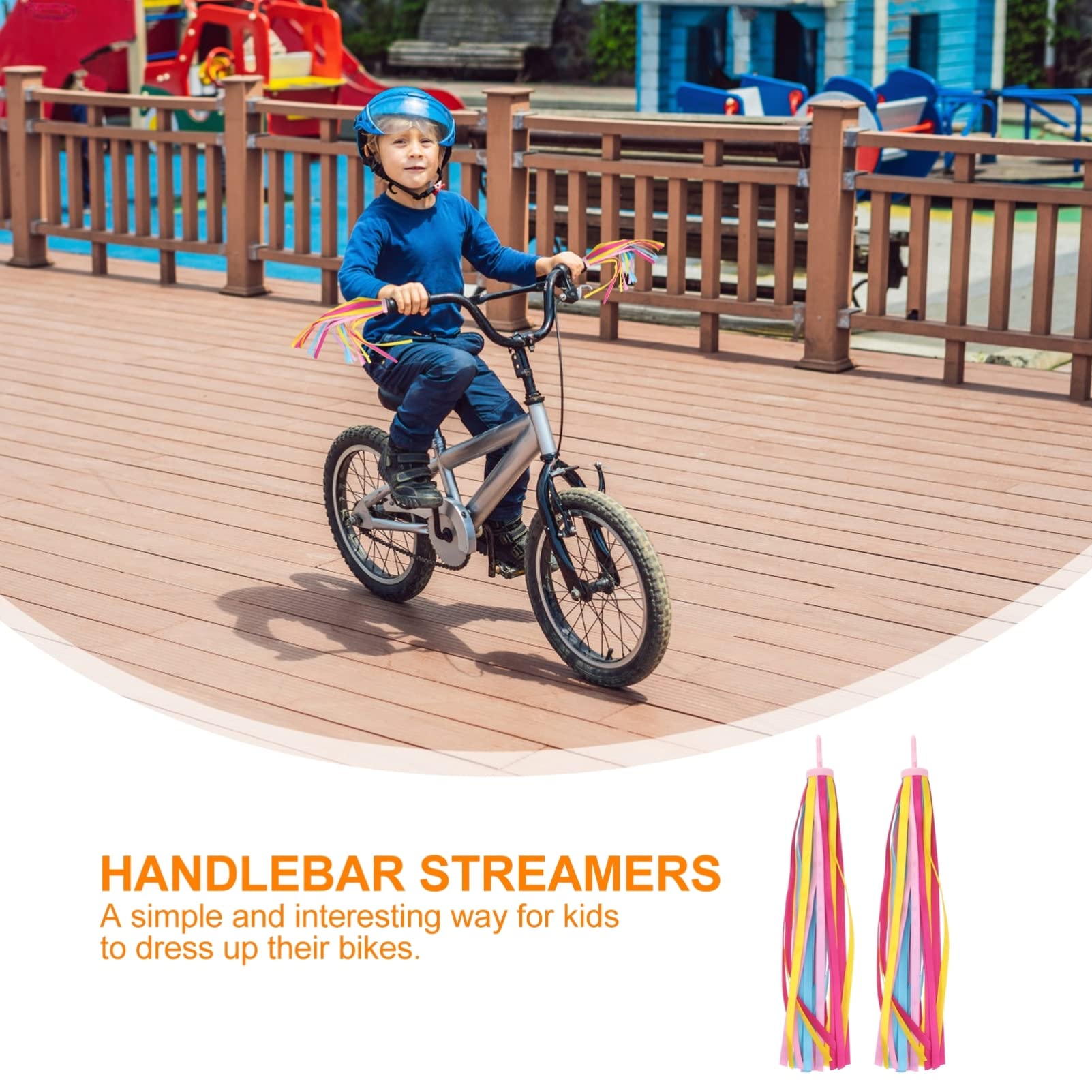 Veemoon Bike Streamers for Girls Boys Handlebar Streamers for Boys and Girls Bikes Decorative Tassels Ribbons