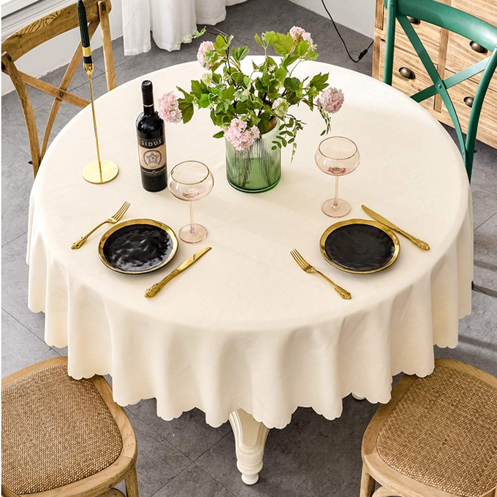 DMCE Impermeable Sin Arrugas Ropa De Algodón Mantel Mesa,Color Sólido Lavable Antimanchas Decorativo Mantel,para Cocina,Día Festivo