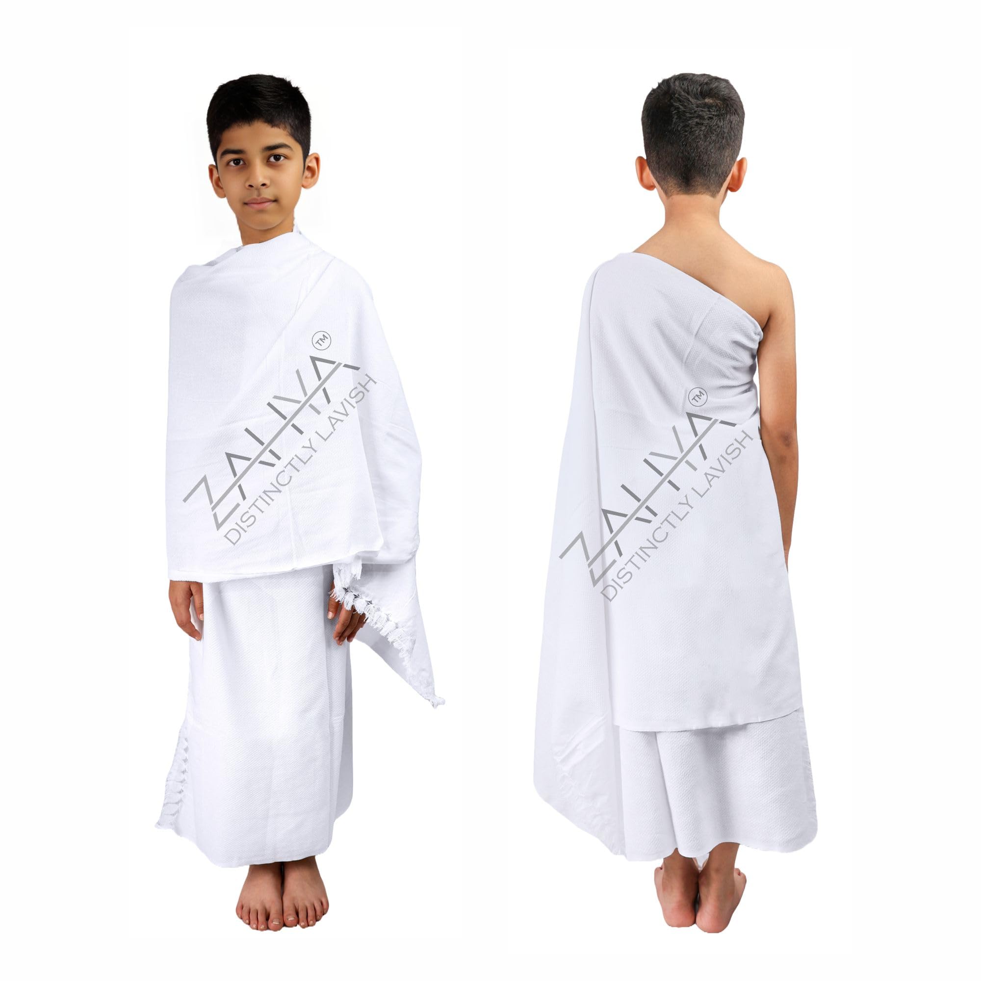 ZAHYA Cooltex Ihram for Kids (Ages 9–12 Years) – Breathable Cooling Fabric, Lightweight, Sweat Absorbent, Quick Dry – Hajj & Umrah