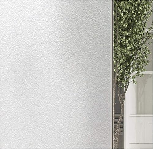 bandezid Película de privacidad para ventana, película de vidrio opaco, sin pegamento, protección UV, autoadhesiva, para oficina o hogar, varios