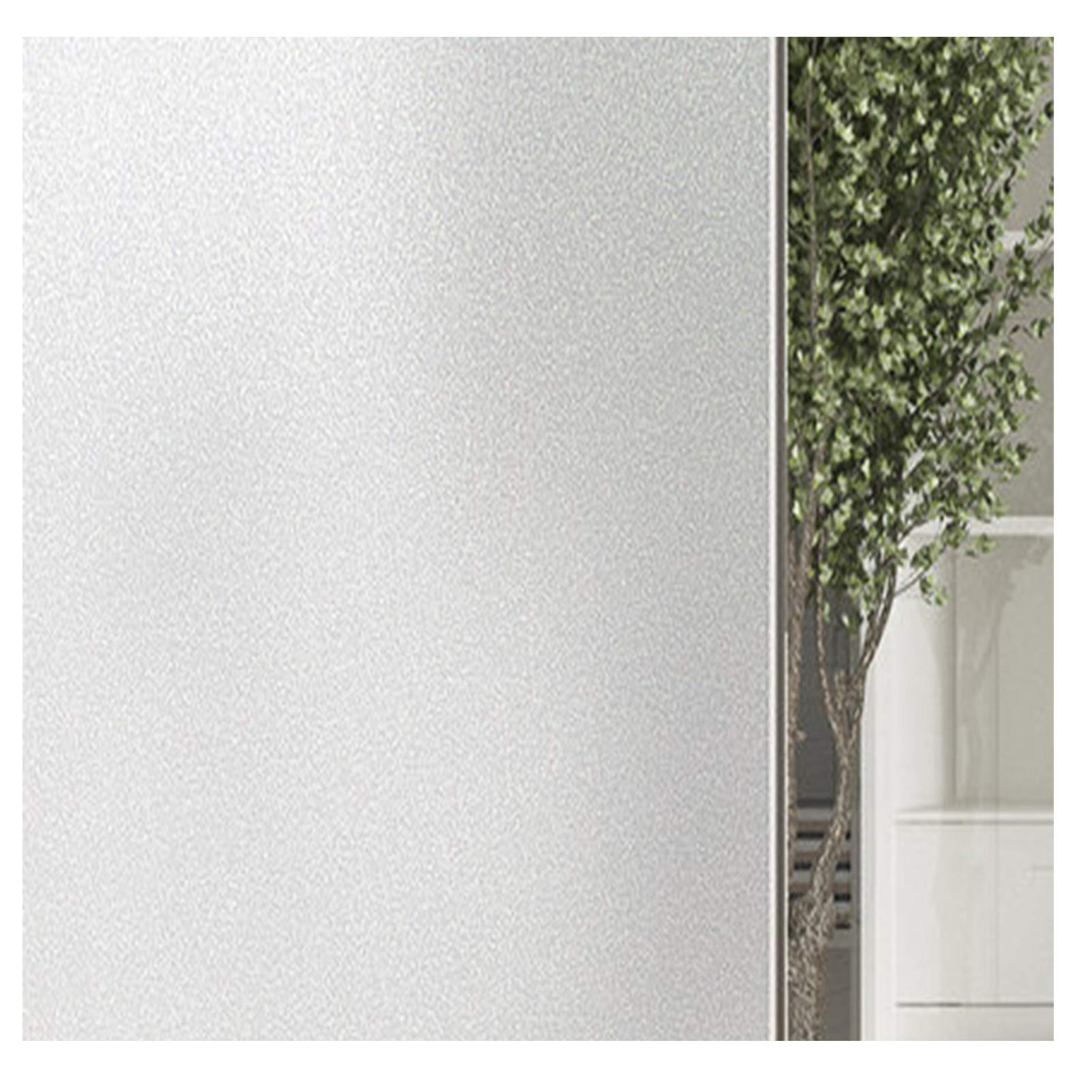 Frosted Window Glass Films Vinilo Ventana Película para Ventana Vinilo Adhesivo Estático Privacidad Película De Vidrio Esmerilado Anti-UV para Casa Oficina Privacidad-Mate 1x2m