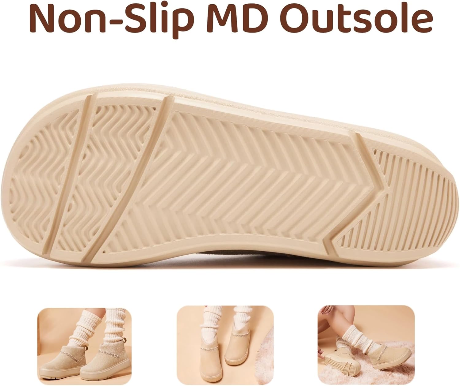 Suede Platform Mini Winter Boots for Women Faux Fur Lined Ankle Short Boots Non Slip Outdoor Snow Warm Booties Shoes - Image 6