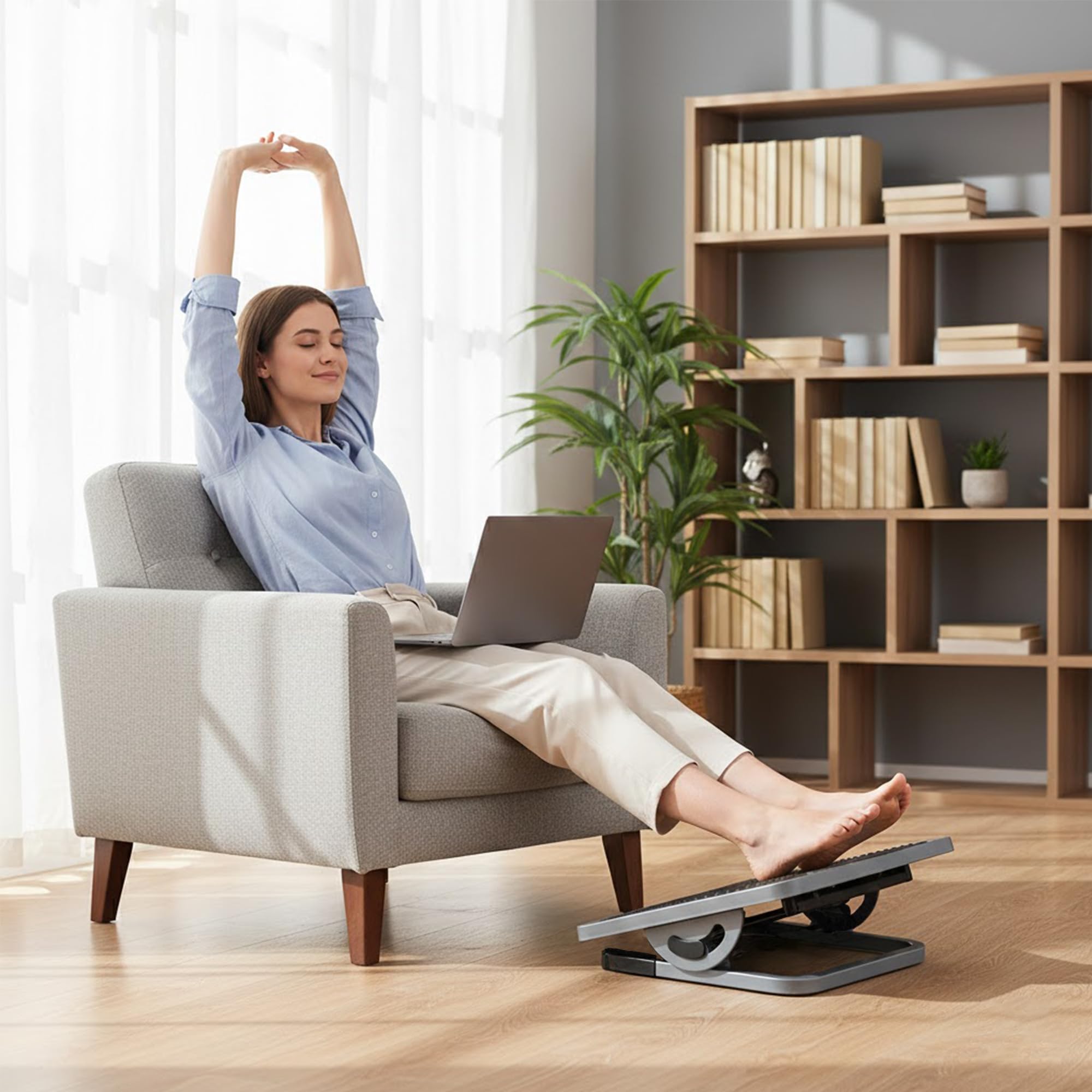EUREKA ERGONOMIC Repose-pieds Réglable sous Bureau en Métal (Noir)