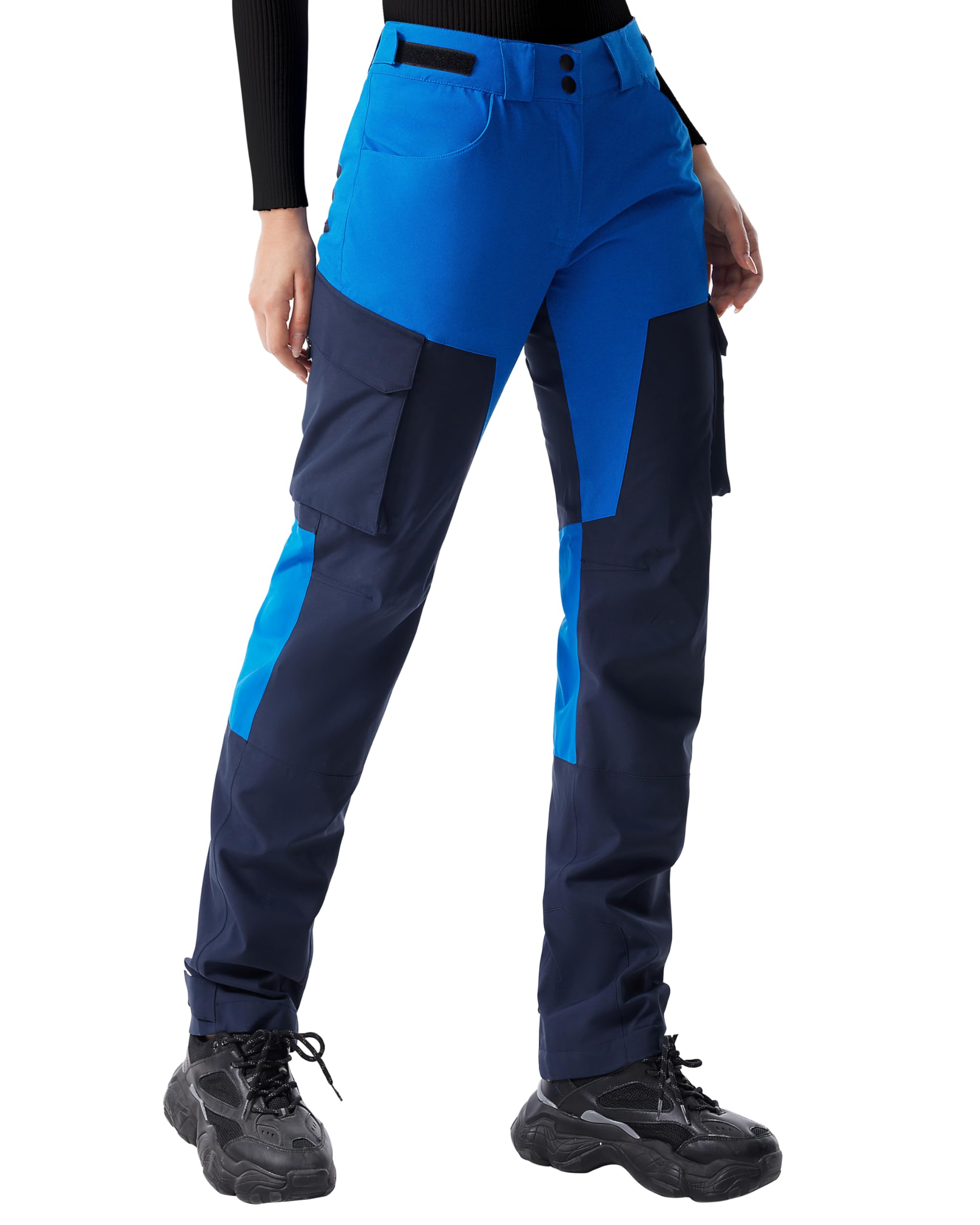 ATLASLAVA Wanderhose Damen Wasserdicht Arbeitshose Cargohose Strapazierfähige Winddicht für Outdoor-Aktivitäten