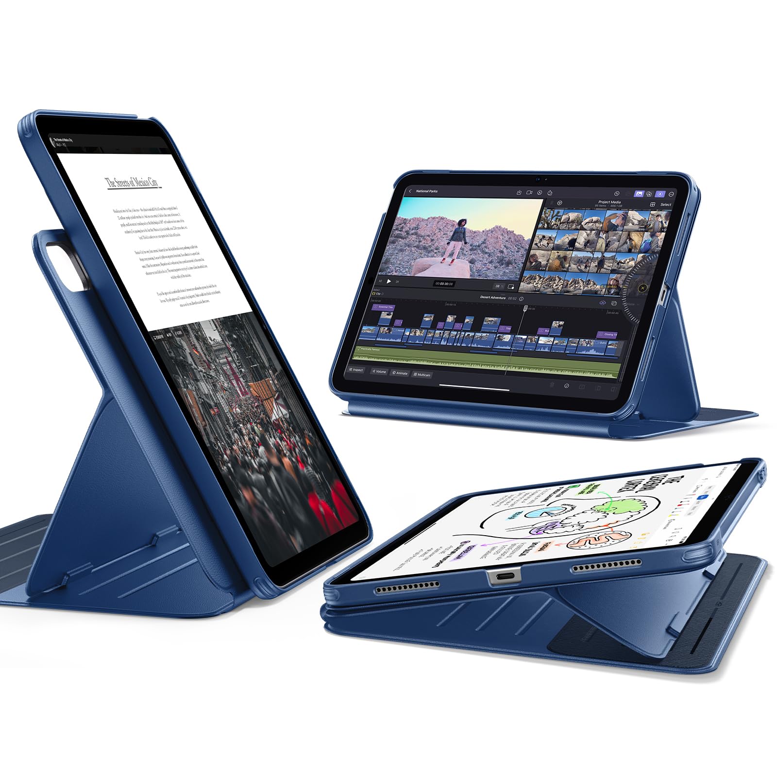 iPad A16 128GB ブルー esrのケースと保護ガラス付属 付属品完備 Amazon.com: ESR for iPad A16 Case, iPad 11th/10th Generation Case