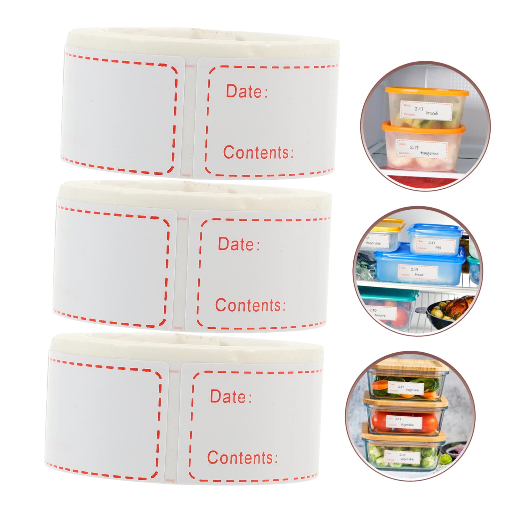 9rotoli Etichette Adesive Per Alimenti Rimovibili Di Stickers Per Conservazione Cibo Etichette Per Data Scadenza Per Congelatore e Cucina Facili Da Scrivere e Applicare Pratiche