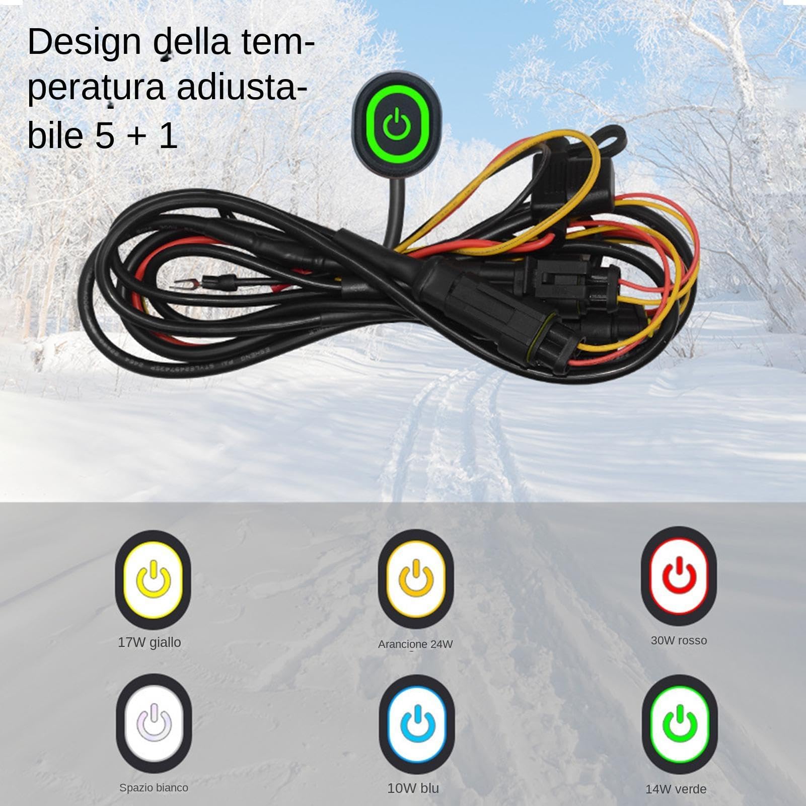 Poignées Chauffantes Moto Chauffage Rapide Réglable Électrique Universel
