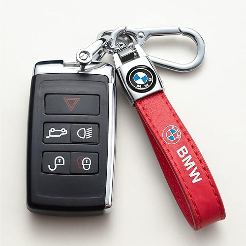 Miniatura 4 de NUDAM Llavero de cuero genuino para automóvil compatible con BMW X1 X3 X5 X6 Z4 X6 X7 M Series 1 3 5 6 Series Llavero para hombres y mujeres,