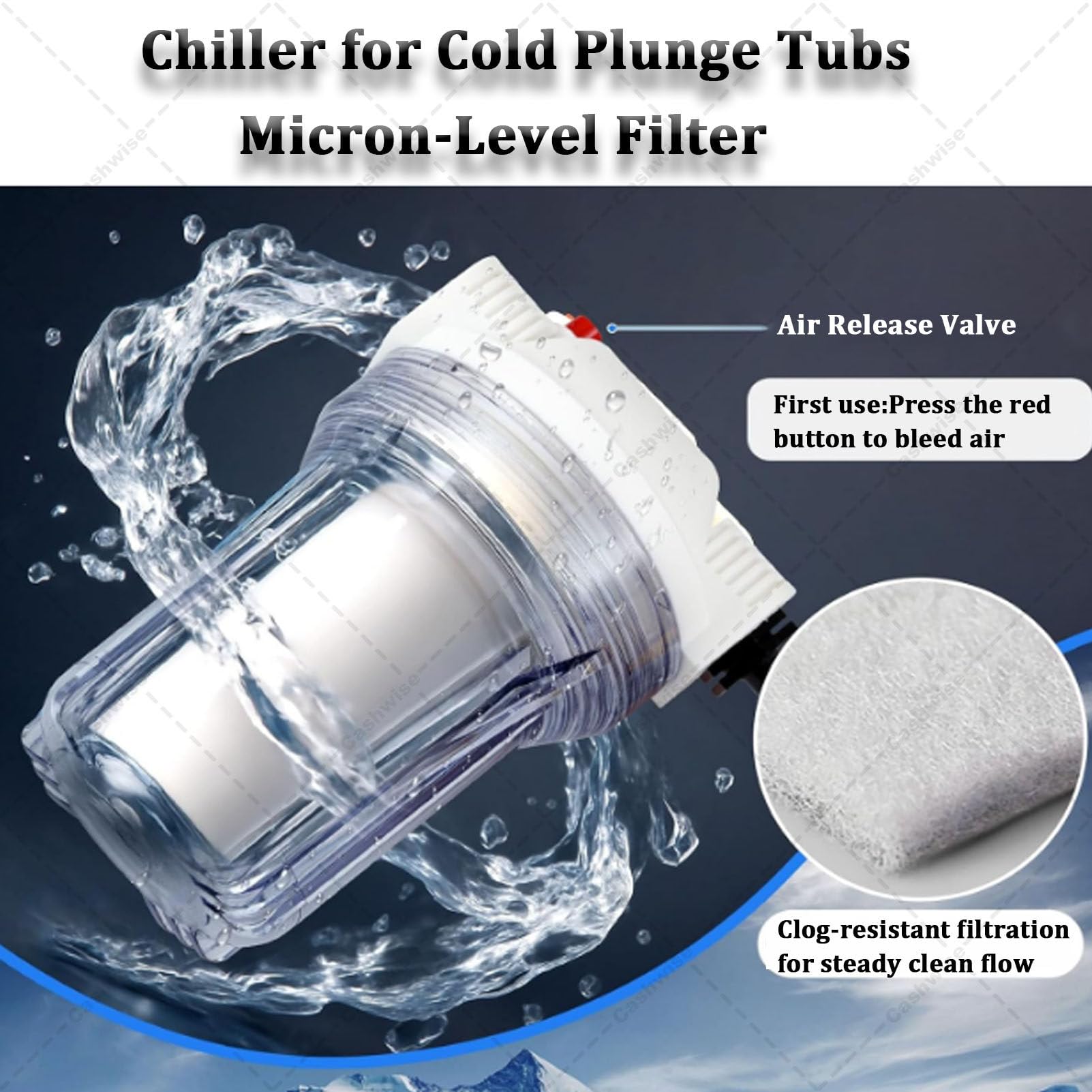 Enfriador de baño de Hielo para bañeras de inmersión fría, enfriamiento rápido, recuperación Muscular definitivo, con Manguera aislada, 2 Bombas y Filtro PP de 3 micrones