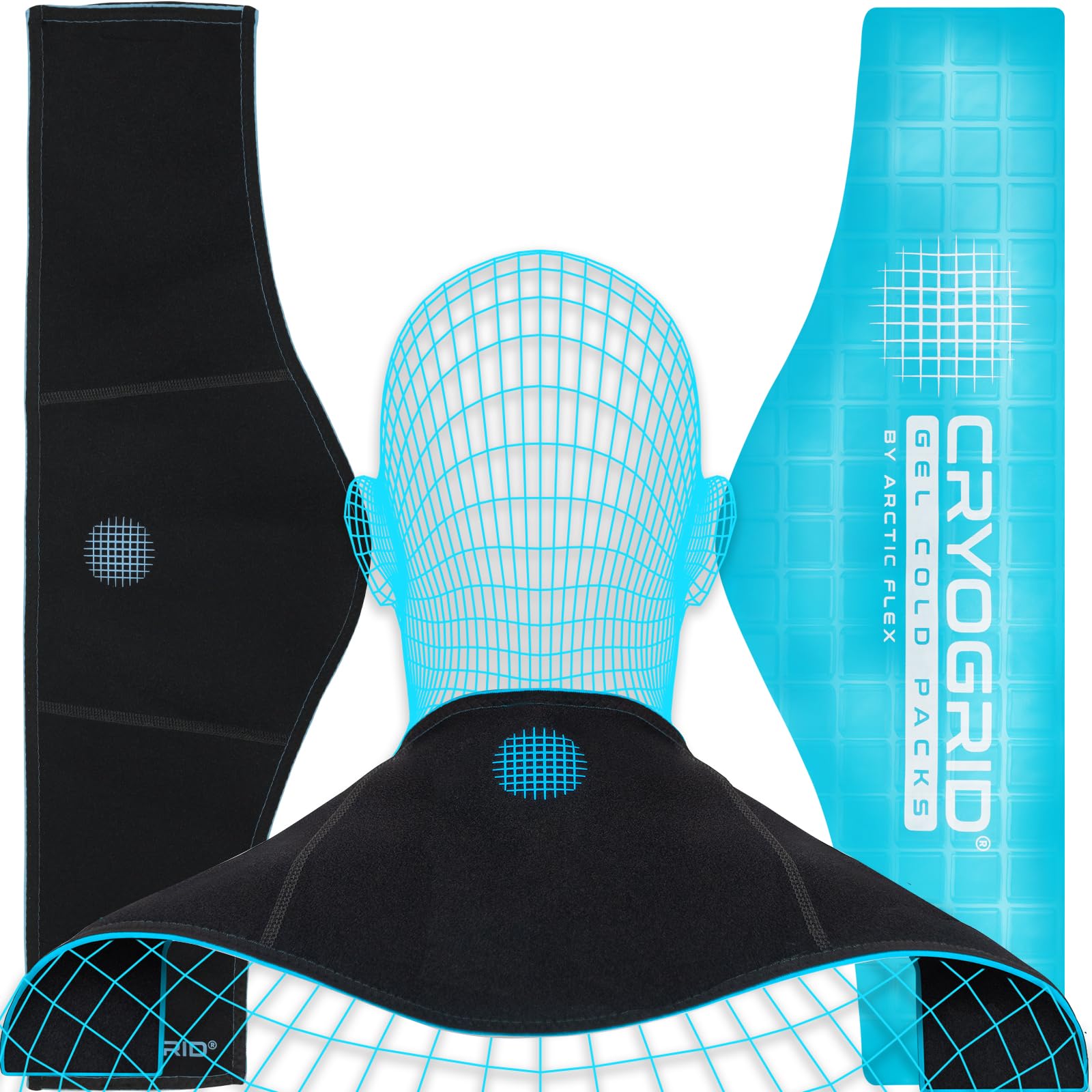 Amazon.com: Cryogrid Neck Ice Pack - Clay & Gel Cooling Wrap for
