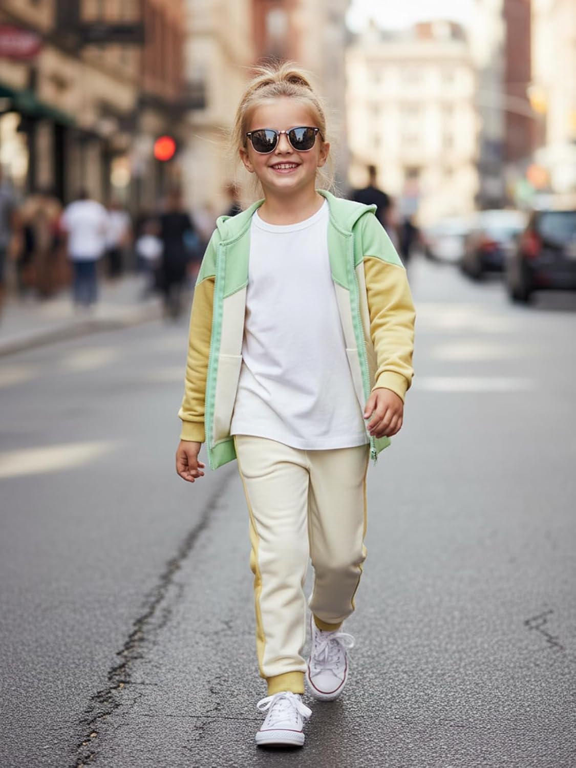 Valcatch Girls Tracksuit Set 2 Piece Outfits Zip Up Hoodie Joggers Sweatpants Kids Athletic Activewear for School Sports - Image 2