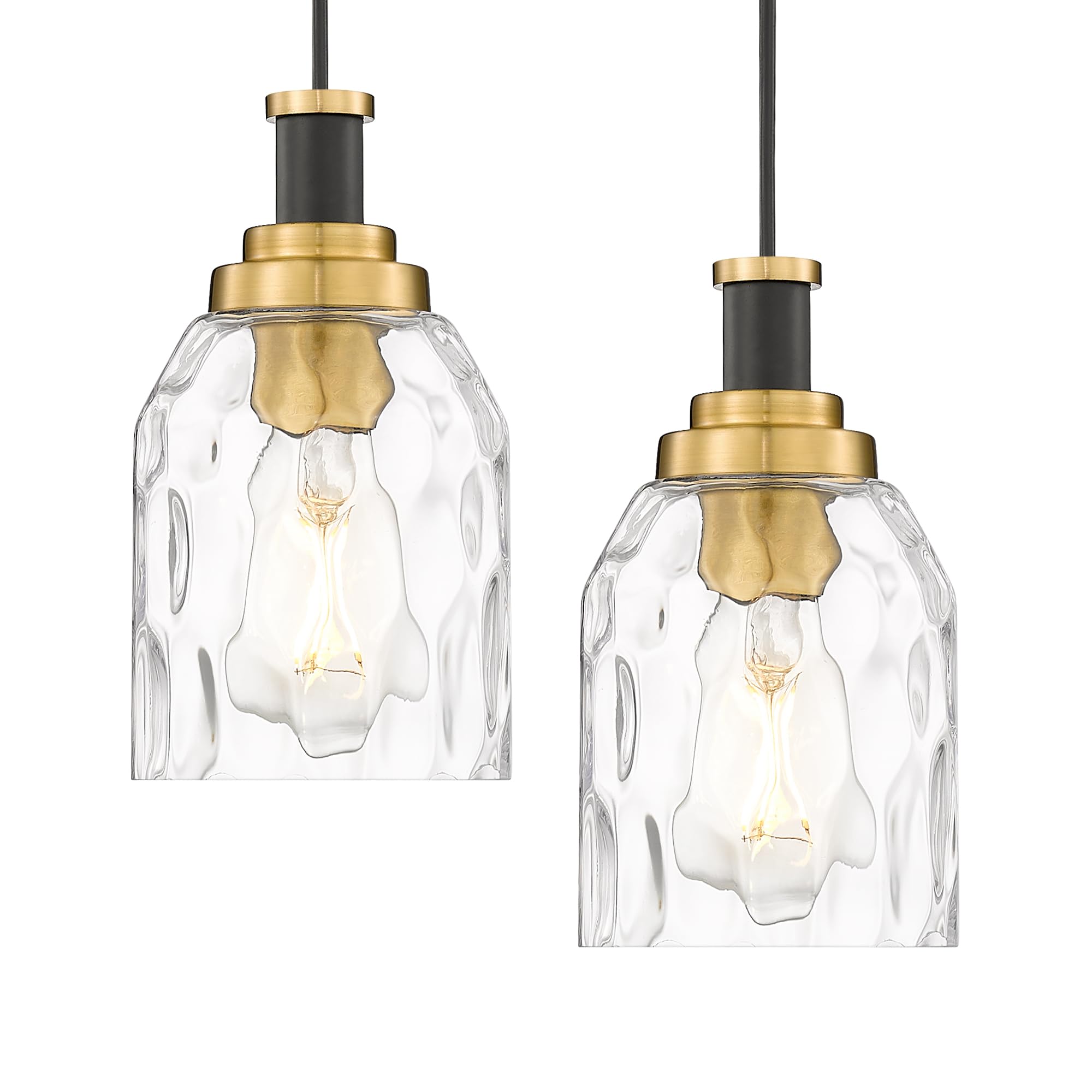 yu＊M zeyu Pendant Light 2 Pack, Vintage Adjustable Hanging Light for