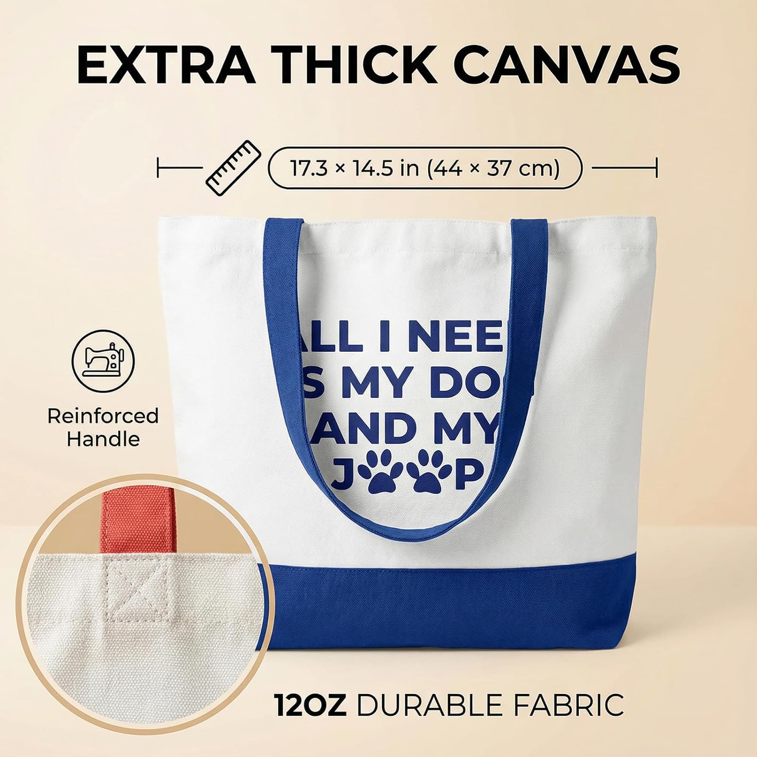 24 Pack 12 oz Large 18.5 x 15 Inch Canvas Tote Bags Bulk with Handles 24 Colors Shopping Reusable Blank Bags for Gift - Image 5