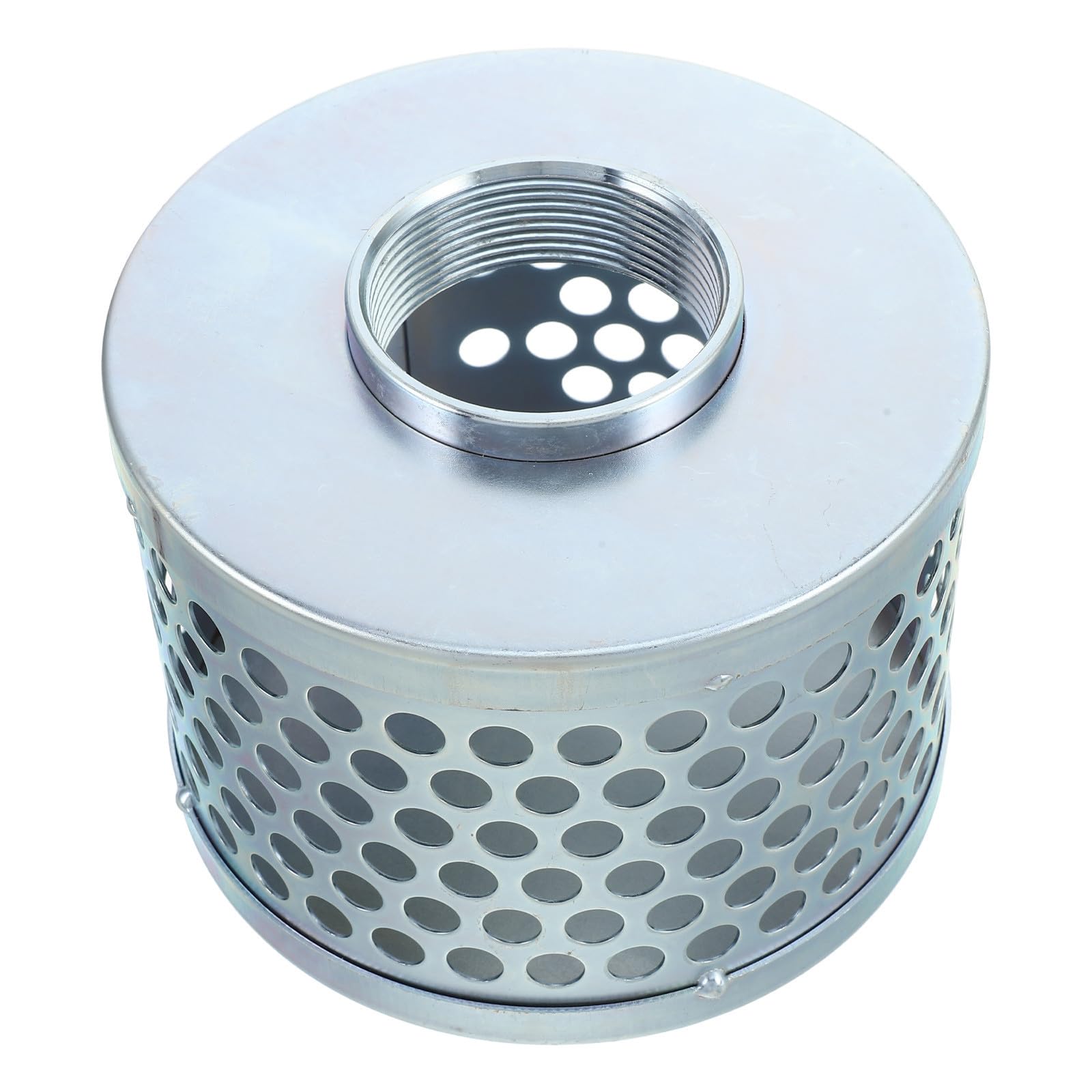 Filtro de Cesta de Succión Orificio Redondo de Acero Inoxidable Plata