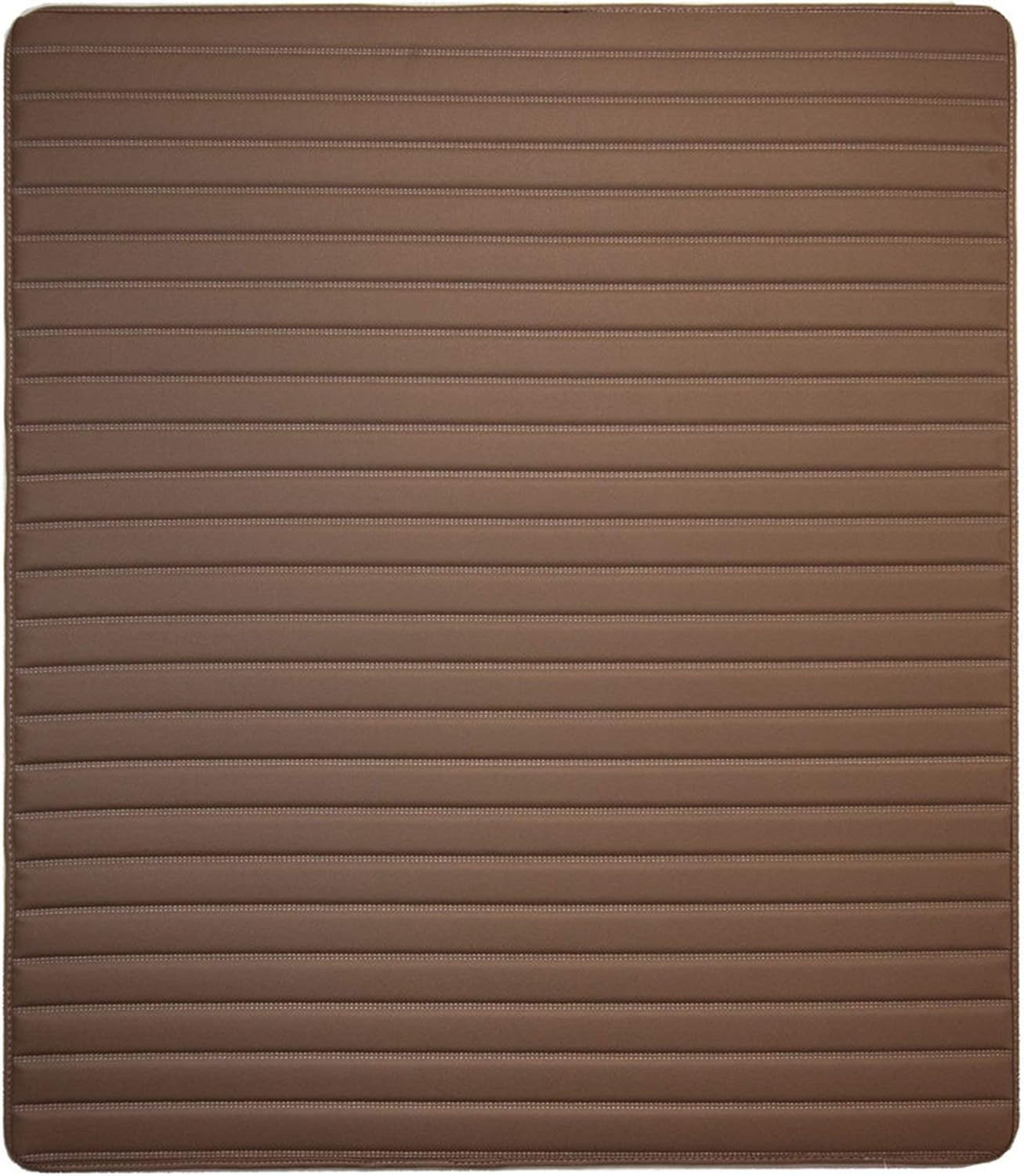 FH Group F16500BROWN-46 Deluxe Heavy Duty Faux Leather Flat Stripe Multi-Purpose Brown Automotive Cargo Liner fits most Cars, SUVs, and Trucks, 46 inches