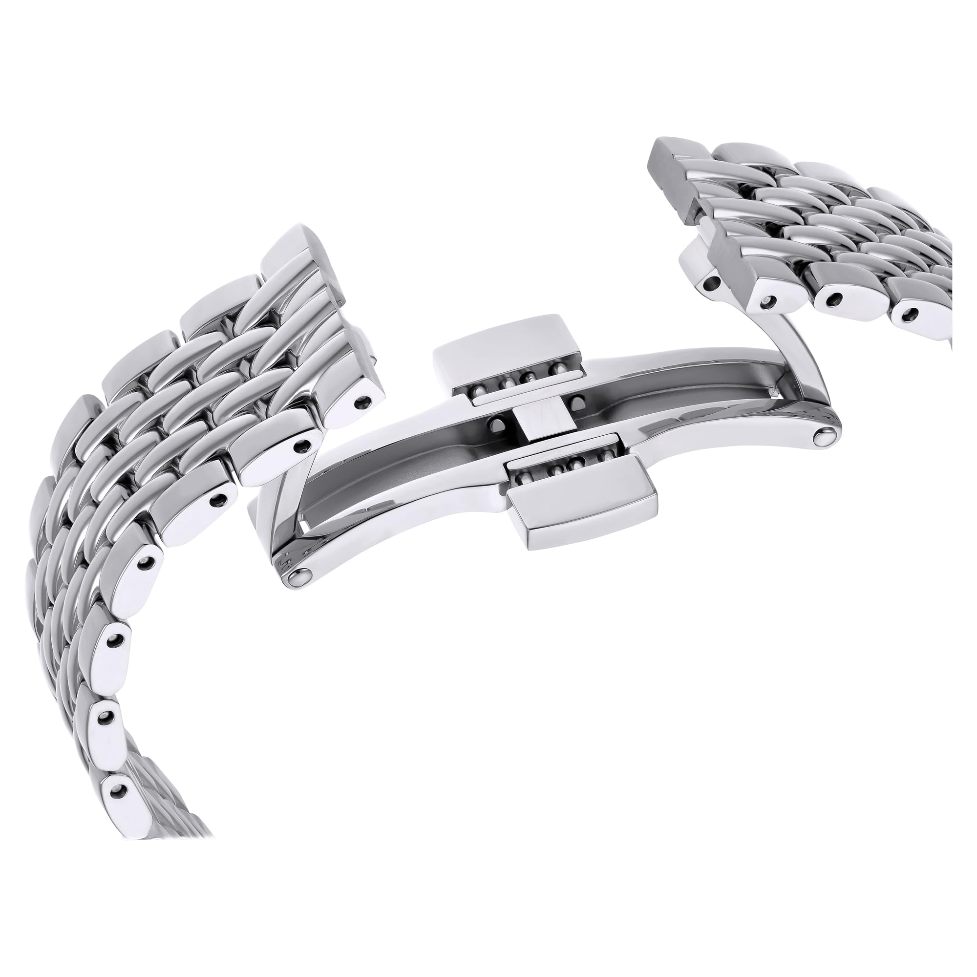 Swarovski Crystalline Wonder Uhr, Silberfarbene Damenuhr mit Edlem Zifferblatt mit Swarovski Kristallen und Verstellbarem Metallarmband