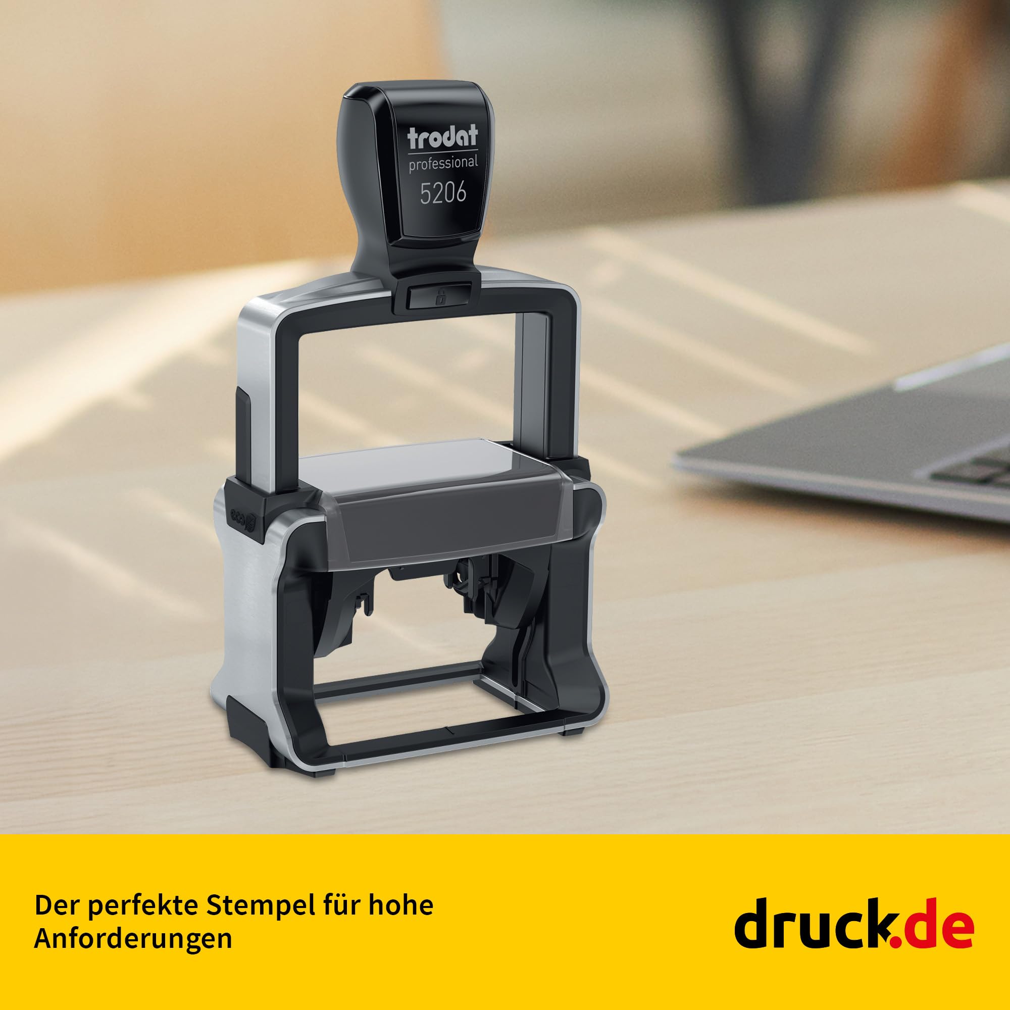 Trodat Professional 5206 Firmenstempel 56x33mm - 5 Zeilen | Trodat Professional 5206 Firmenstempel, 56x33mm, personalisierbar mit Text und Logo, Adressstempel, Firmenstempel
