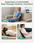 Snailax Shiatsu Back Massager with Heat, Neck & Shoulder Massager with 4D Deep-Kneading Massage, 3 Modes & 3 Speeds, Massage Cushion for Home & Office, Relaxation Gift for Women & Men