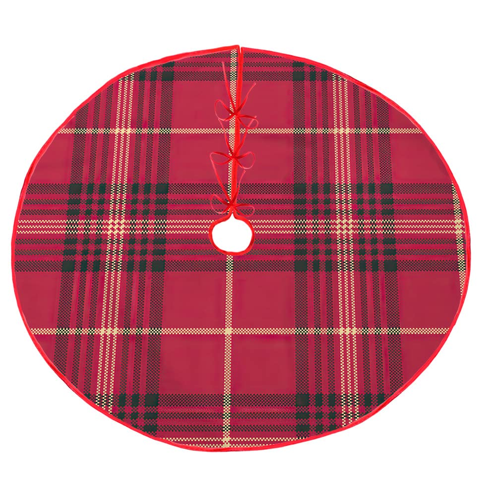 Chickwin Jupe de Sapin de Noel 120cm, Decoration Noel Jupe pour Sapin Tapis de Noel Beau Cadeau de Noël Couverture, Flocon de Neige Élan et Arbre de Noël (120cm/47.2'',Hiver Bleu