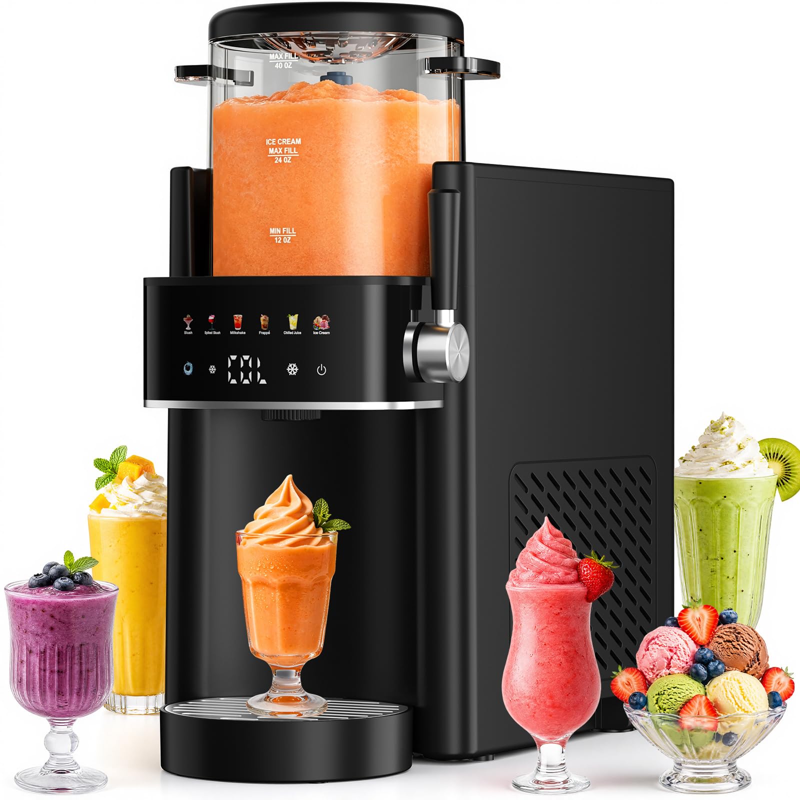 Photo 1 of **Parts Only*** Ranvaira Slushie Machine for Home, Ice Cream Maker, 40OZ Capacity, Black