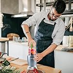 La Reveuse Mélangeur de taille personnelle 250 Watts Power for Shakes Smoothies Assaisonnements Sauces avec 1 Pièce 15 oz Coupe,1 Pièce 10 oz Mug,BPA Gratuit (Peal Blue)