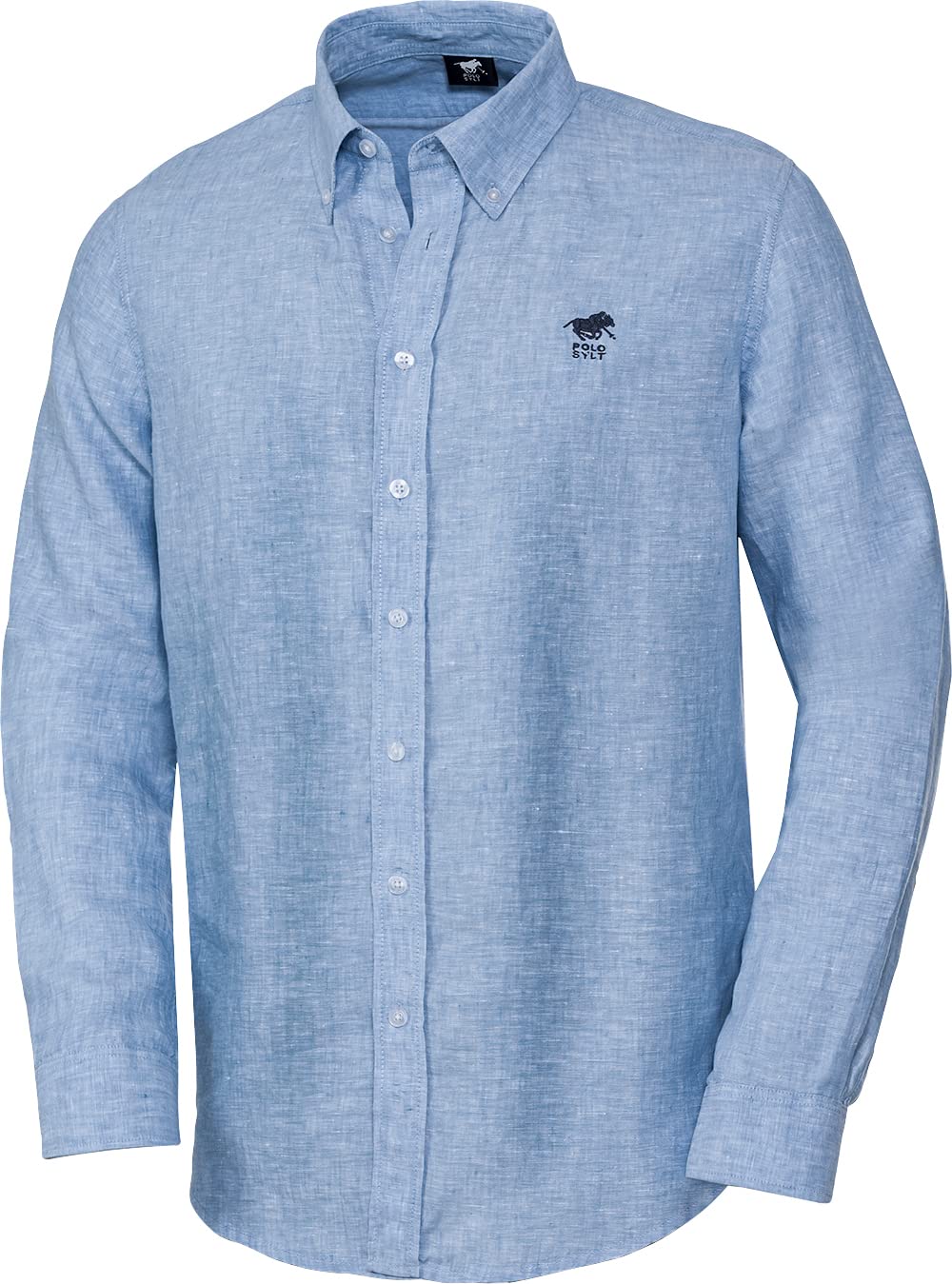 Herren Baumwoll-Leinen-Hemd Langarm, leichtes Sommerhemd mit Leinen, lässig-Elegante Herrenmode mit Thermoregulation für warme Tage, Gr. M - XXXL
