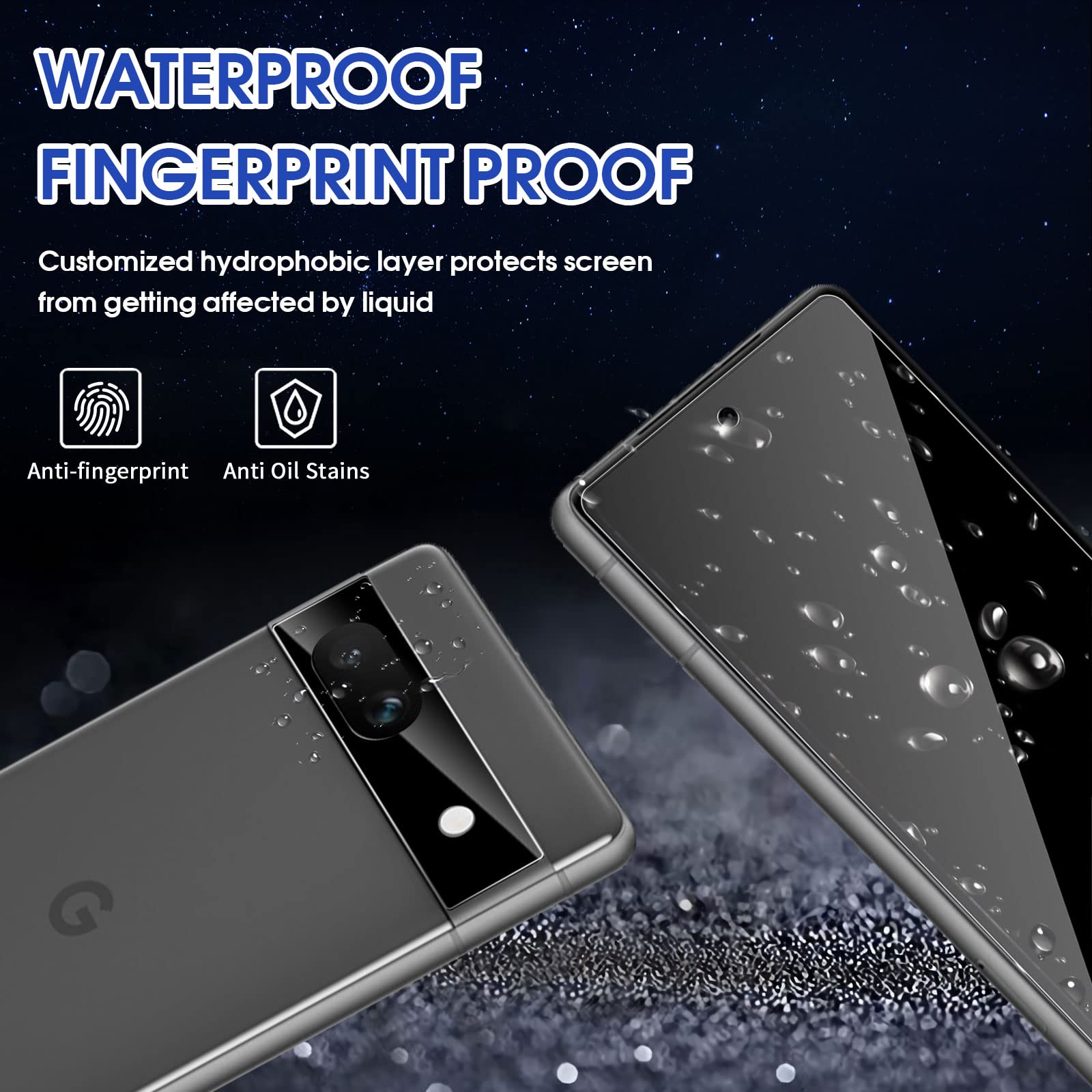 iVoler 2+2 Pezzi Vetro Teperato per Google Pixel 7A, 2 Pezzi Pellicola
