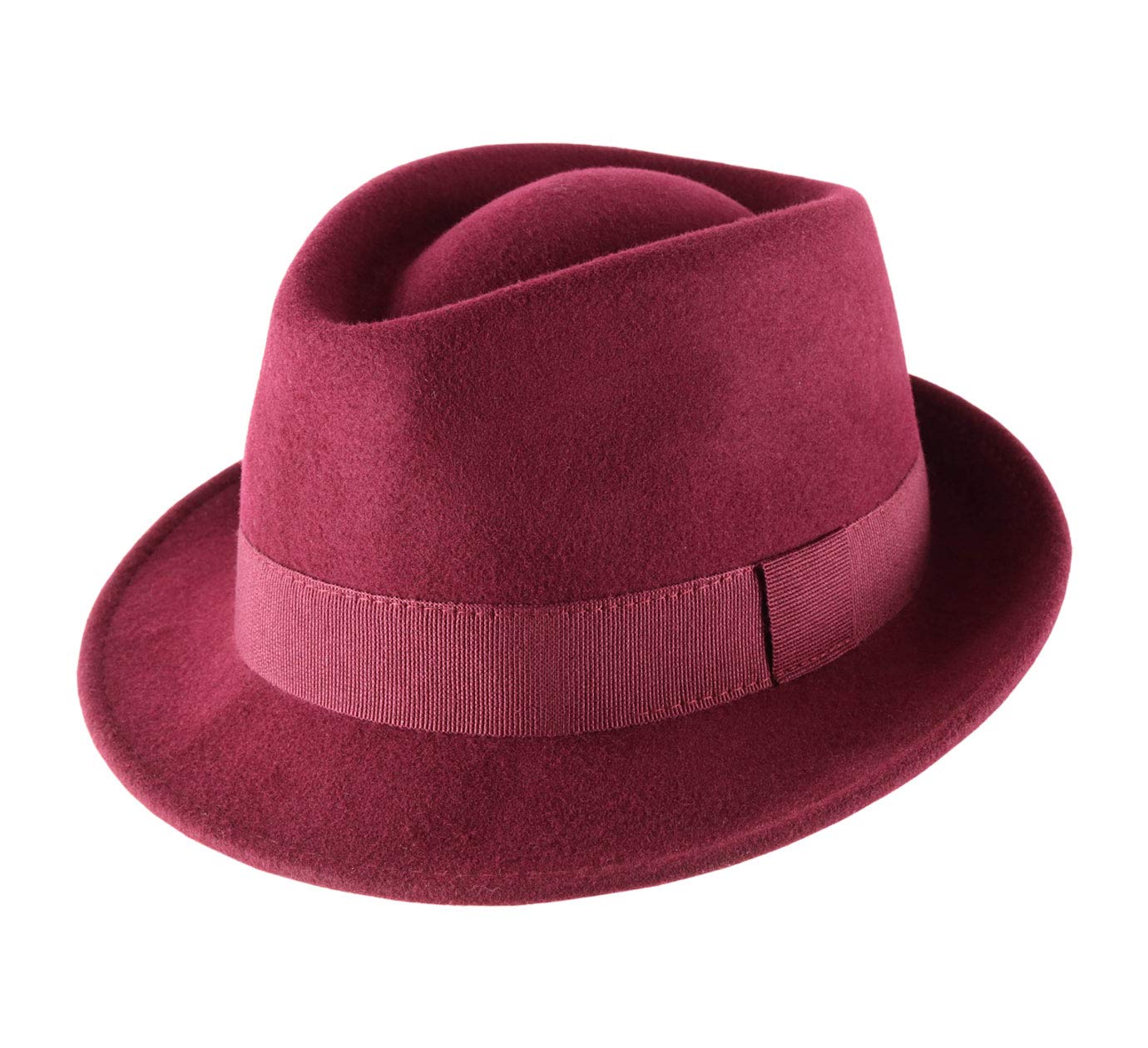 Shop Borsalino Trilby small hat in felt - Black on