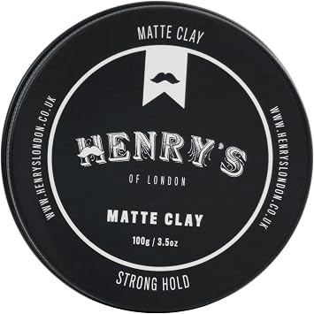Henry's Of London Matt Paste & Clay - Extremely Dry, Matt Finish, Strong Hold for Men with Natural Texture