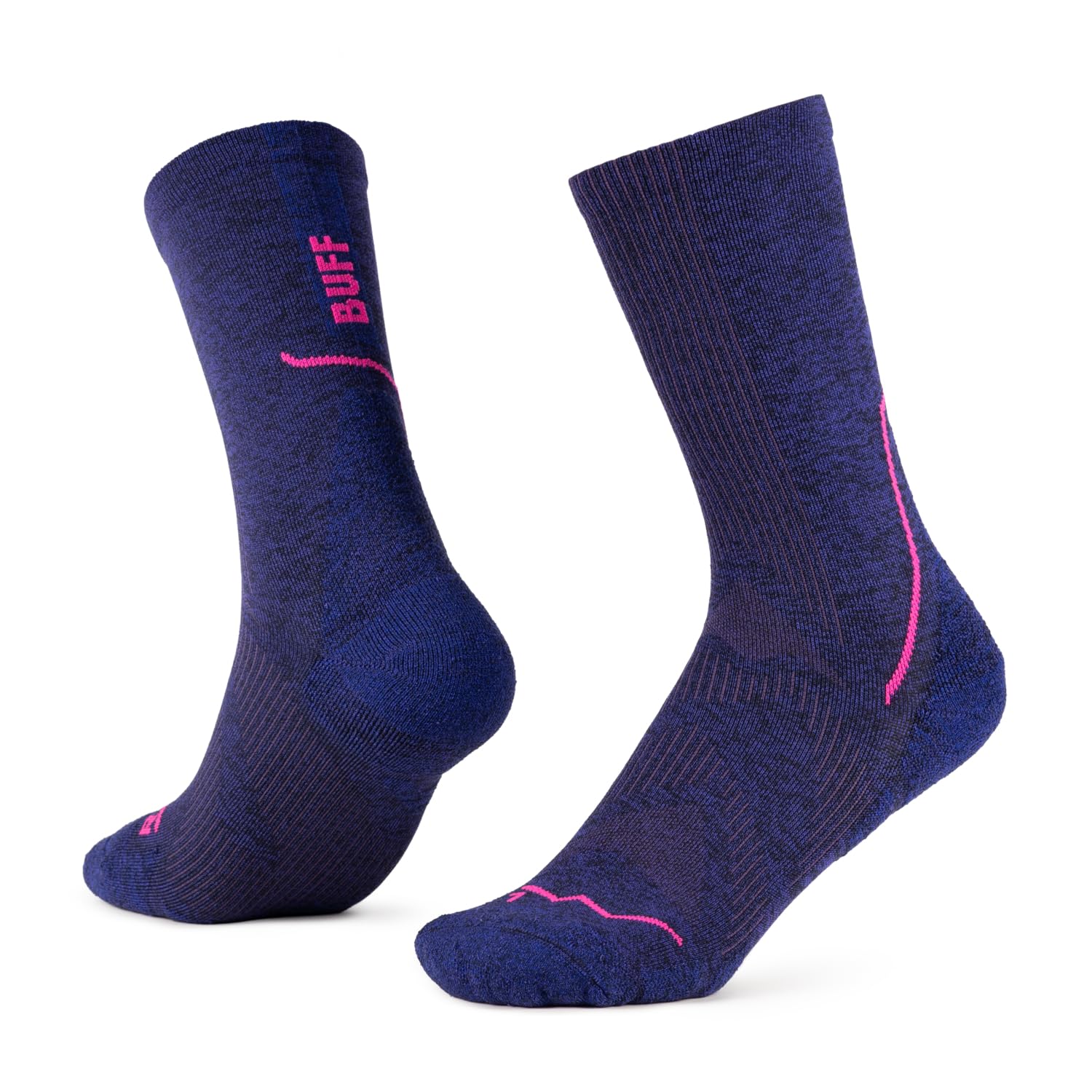 Buff®| Socks Dryflx Crew Quick-Drying, Padded, Running, Sprinting, Fresh, Comfortable L Blue