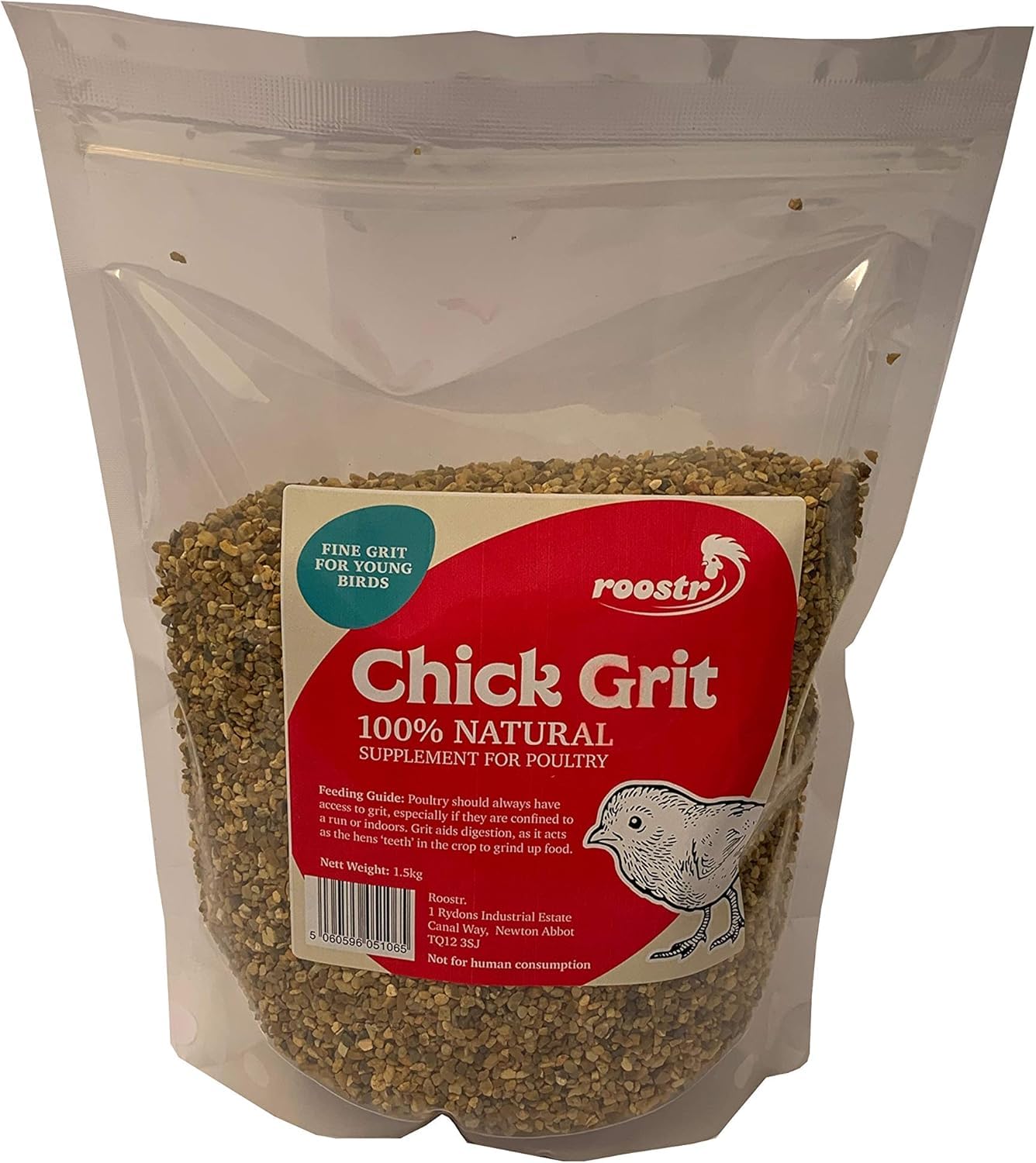 Roostr Baby Chick Flint, Quality Grit - Small Bird- 1.5 Kilos