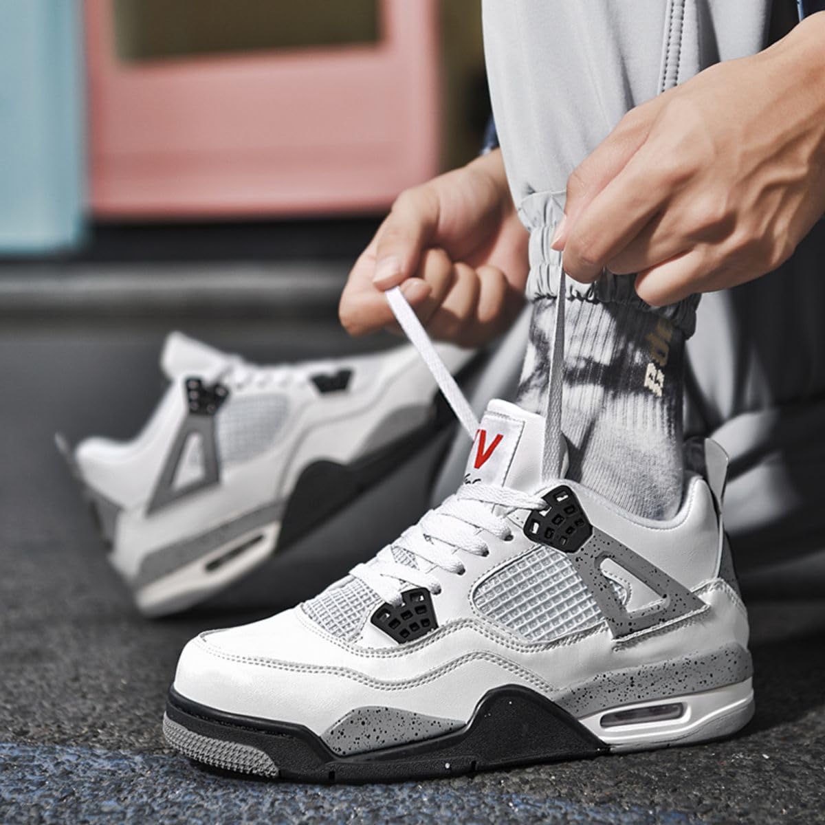 Chaussures de Basket-Ball pour Hommes Chaussures de Sport pour Hommes Chaussures de Sport de Grande Taille Chaussures de Basket-Ball à la Mode