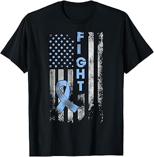 Prostate Cancer Awareness Shirt Fight American Flag Gifts T-Shirt
