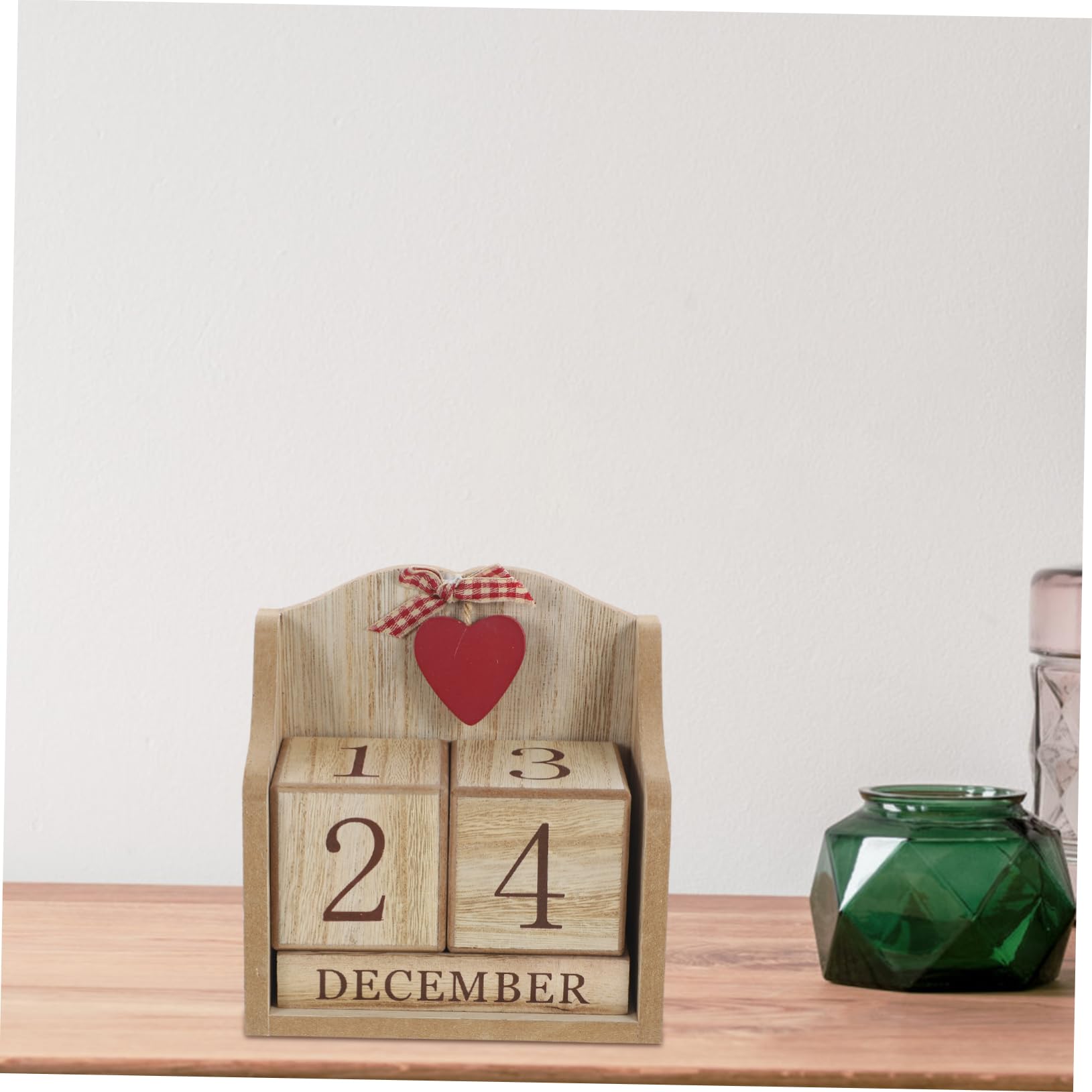 VILLCASE Calendario Da Tavolo Con Data Perenne in Legno Da 2 Pezzi Per Ufficio Studio E Casa Senza Batteria Richiesta