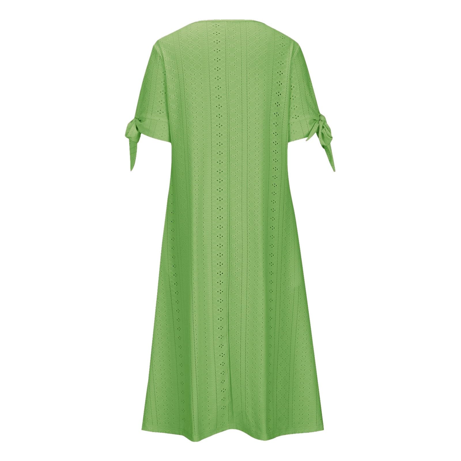 Générique Robe Longue Sexy en Dentelle à Volants et col en V pour Femme