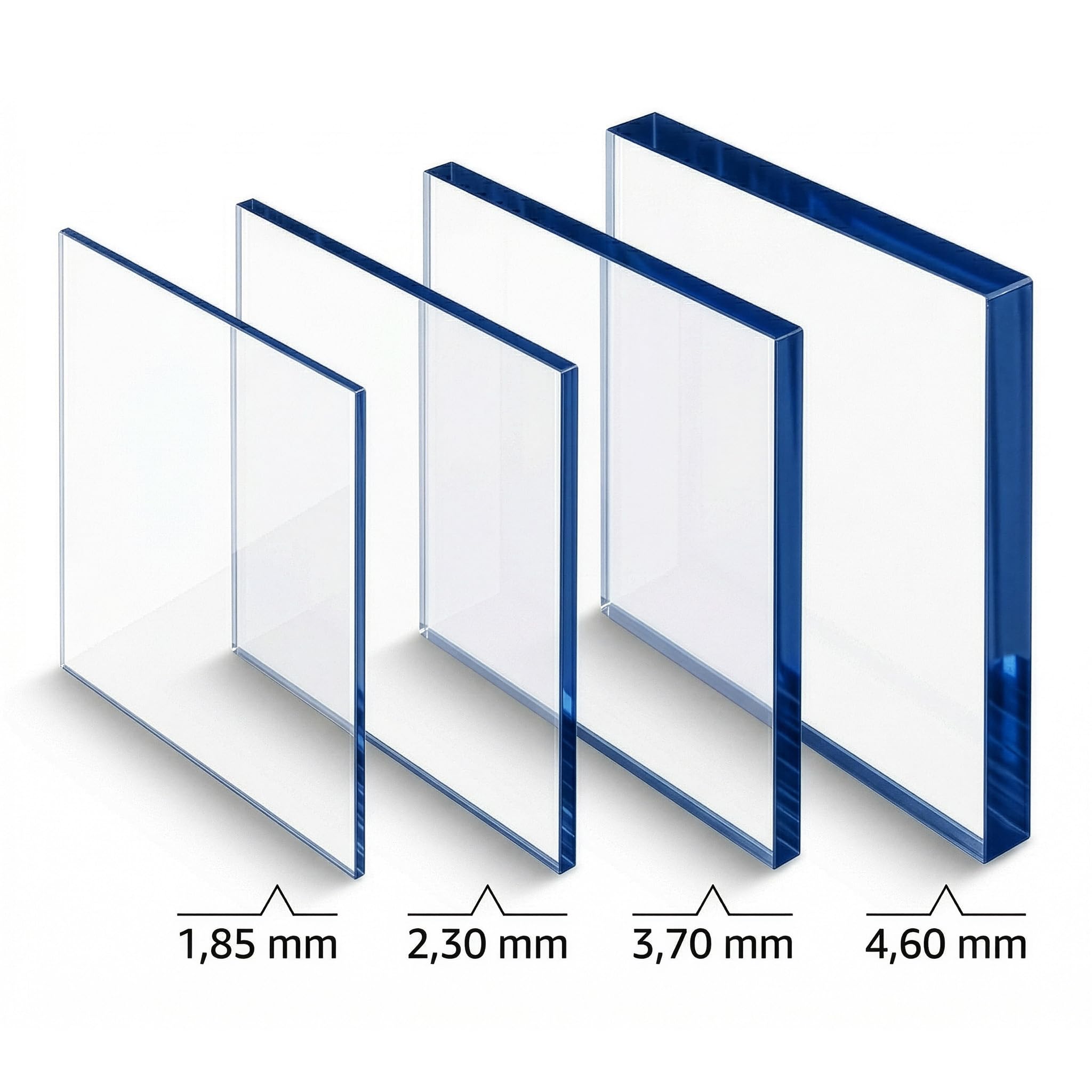 KARAT Floordirekt - Piastre in polistirene trasparente per modellismo, architettura e fai da te (3,7 mm | 50 x 50 cm | 5 pezzi)