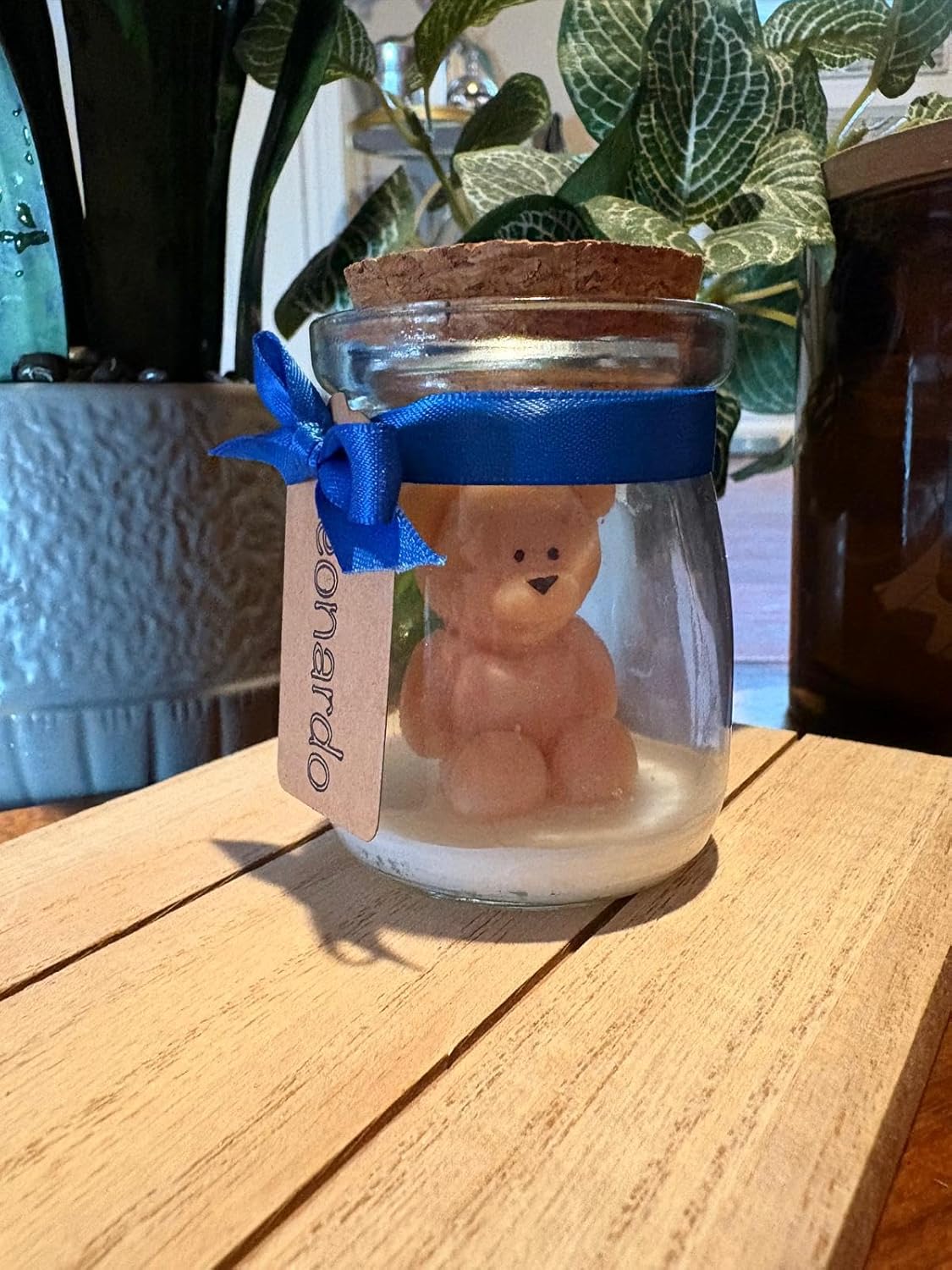 Set of 20 Bear Candles in A Glass JAR with Delicious ESSENCES, Ideal to GIVE AS A Souvenir.