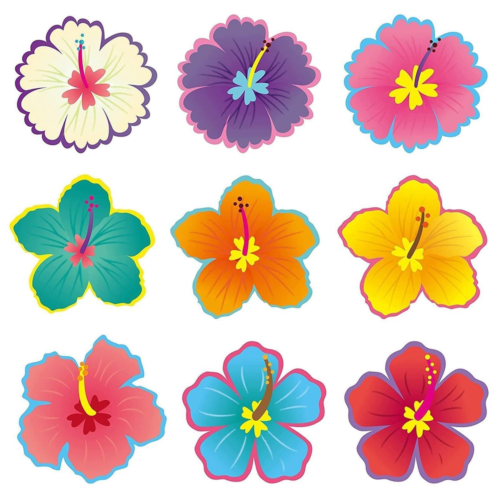 Floral Double-Sided Bulletin Board Cutouts Vibrant Classroom Wall Decal Decorations Classroom Bulletin Boards Decors