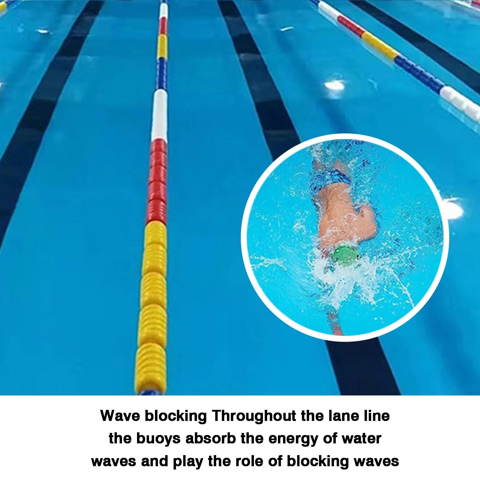 Gancho Espiral de 6 cm for líneas/divisores/líneas de carriles de Piscina