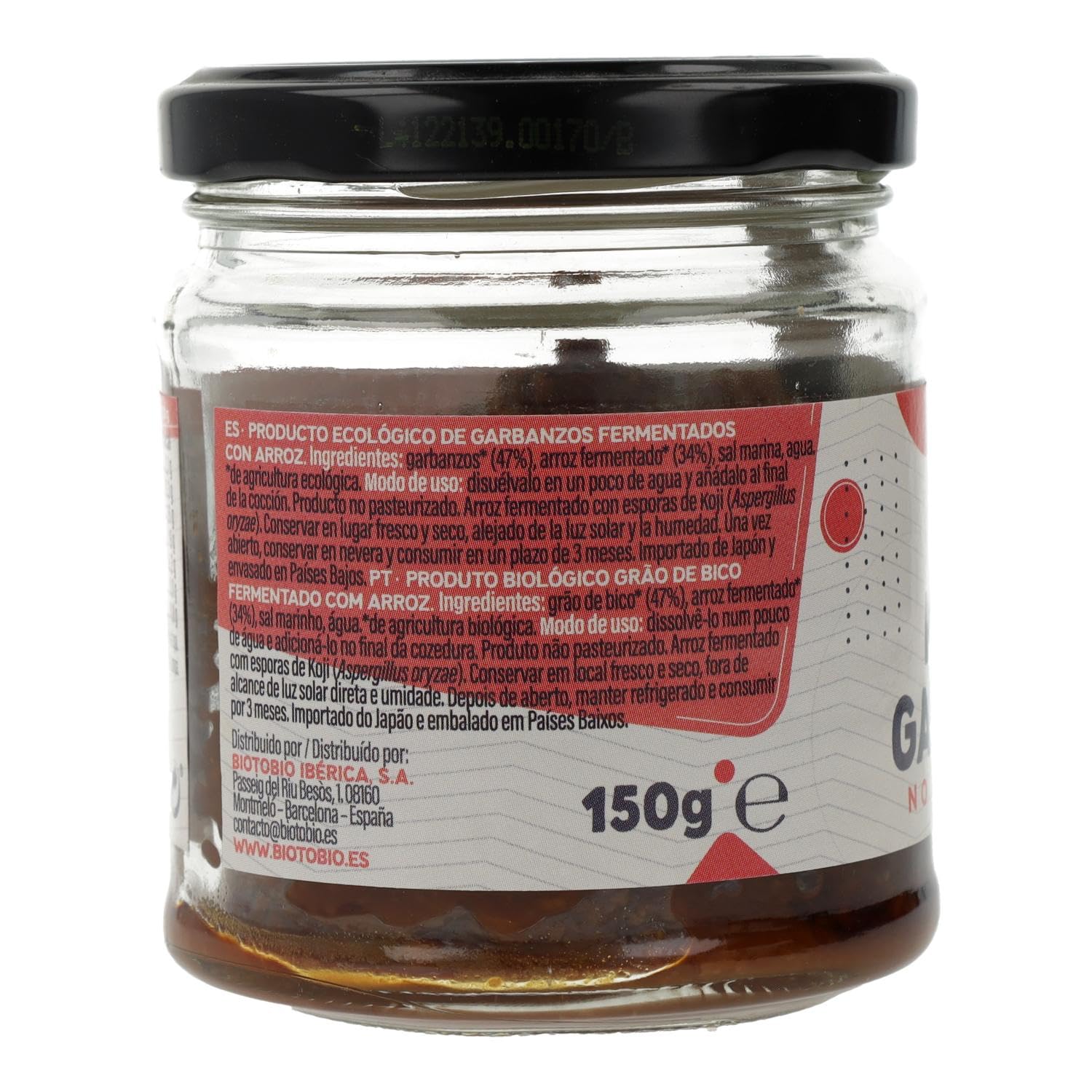 La Finestra Miso de garbanzos bio 150g no pasteurizado