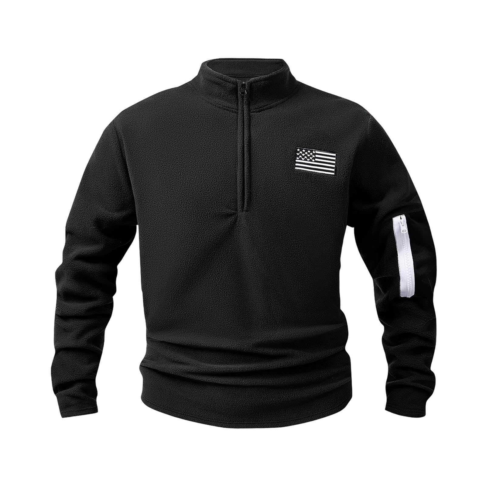 Felpa Pile Uomo Invernale Giacca Sherpa Mezza Zip Morbida Calda
