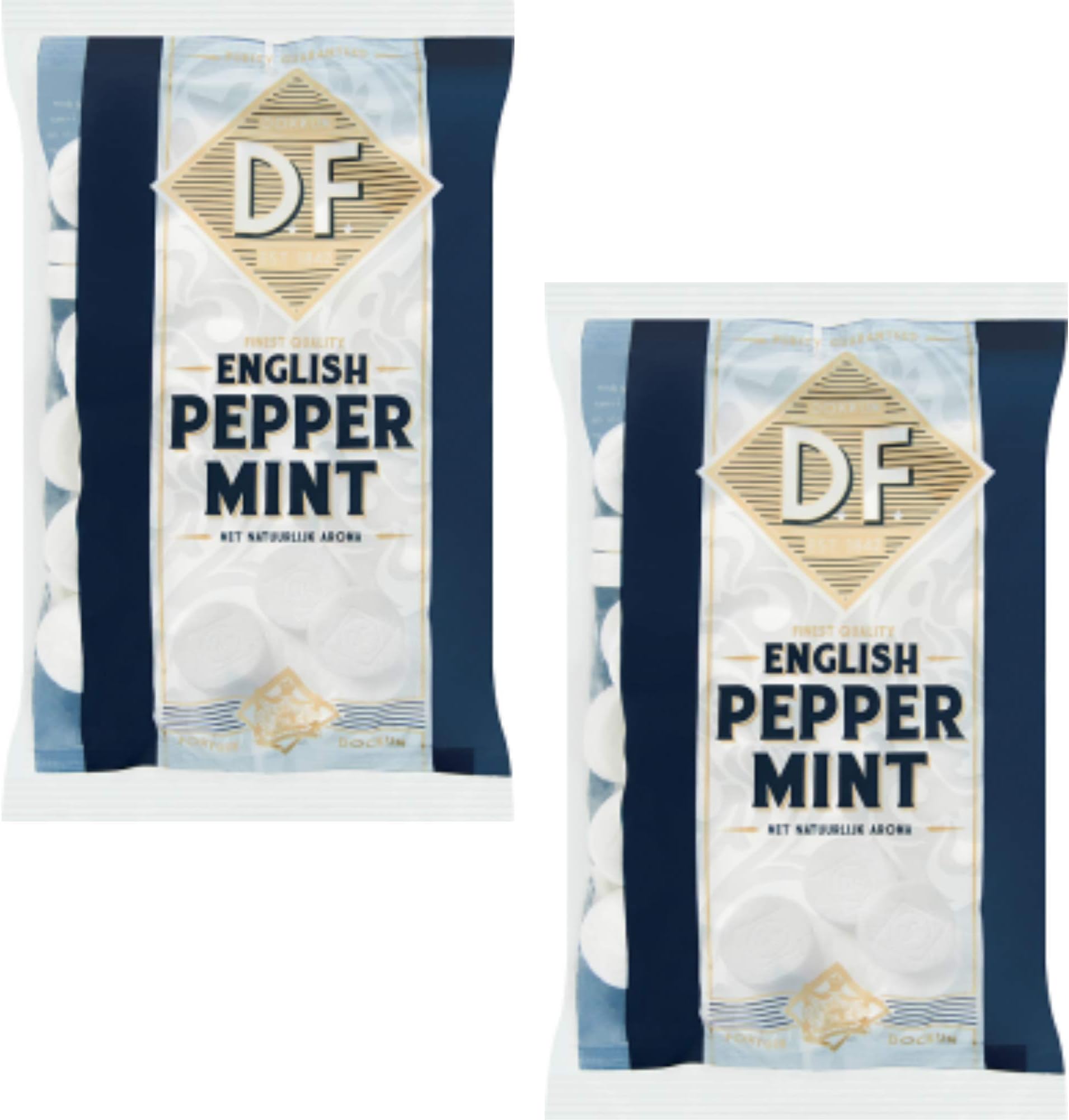 D.F. English Peppermint Candy - (Multi-Packs) - Dutch Holland Mints, 7 oz. Per Bag, Hard Candies (2-Pack)