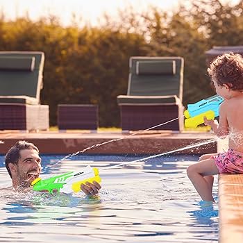 Amazon | 水鉄砲 4丁セット 最大飛距離10m 加圧式 強力 連射OK