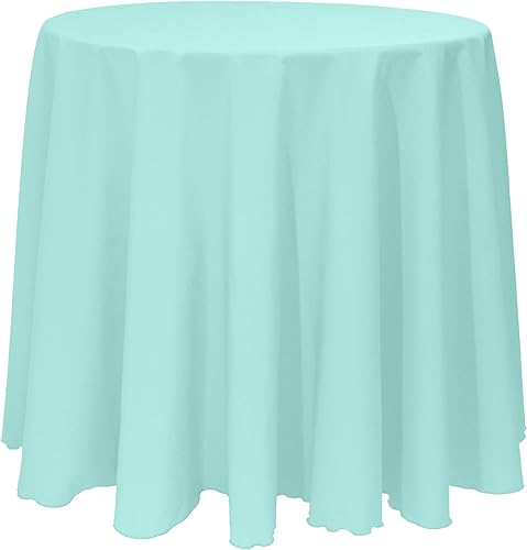 Miniatura 9 de Ultimate Textile Mantel redondo de lino de poliéster de 96 pulgadas, color crema marfil