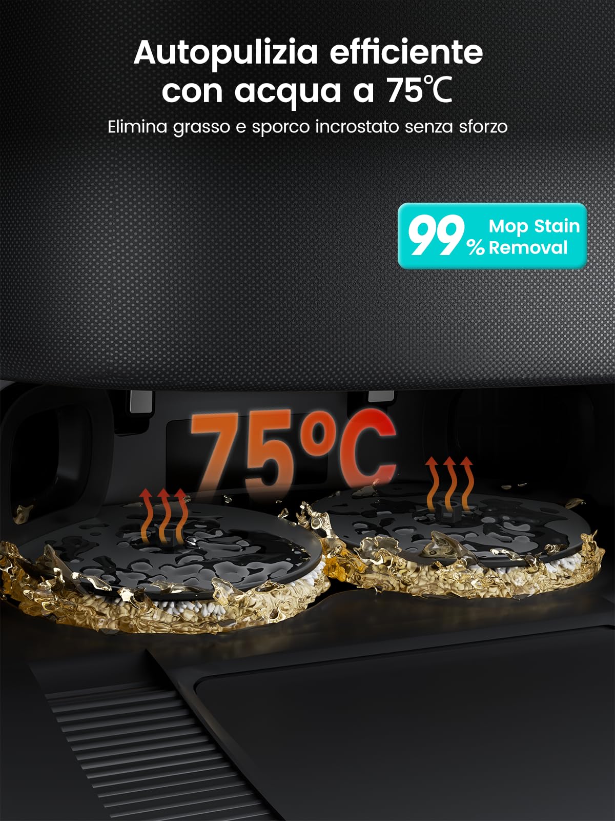 LEFANT M3 Ultra Robot Aspirapolvere Lavapavimenti con Mappatura, 23000Pa, Laser dToF, Evitamento PSD, Mop Rotanti con Lavaggio a 75°C e Asciugatura, Autosvuotamento 3,2L, WiFi 2.4G/5G, Alexa/App