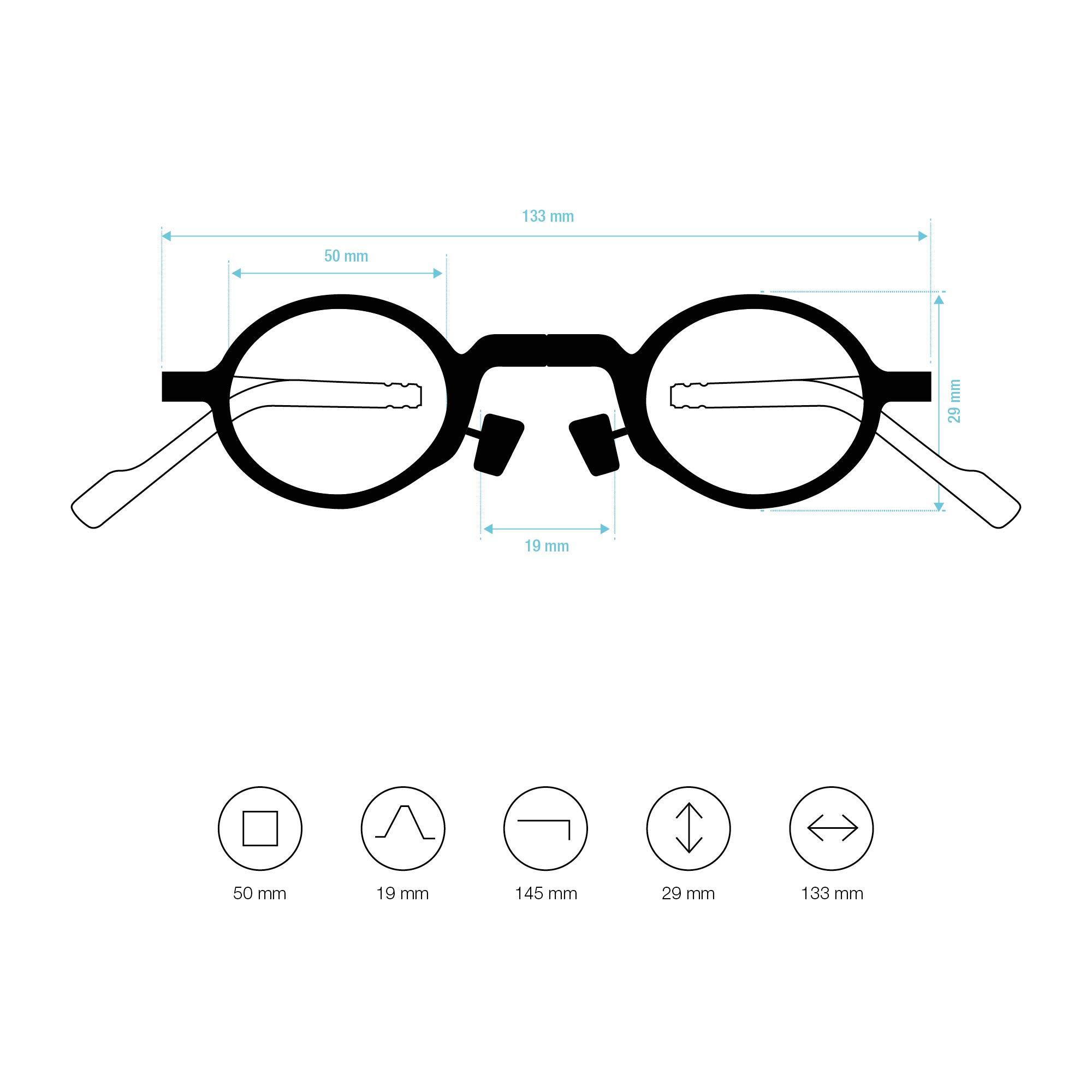 DIDINSKY Folding Reading Glasses for Men and Women. Readers or Spectacles with Metal Frame and Blue Light Protection Lenses. Graphite +1.0 - Image 4