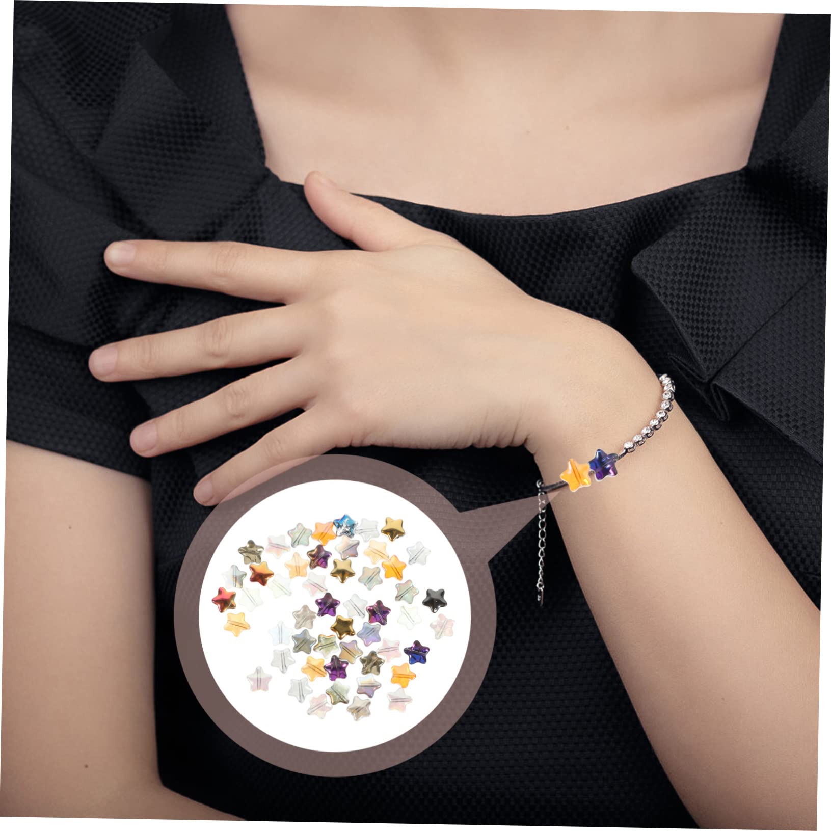 LALAFINA 800stücke Glasperlen Sternform Für Schmuck Für Armbänder Halsketten Und Kreative Bastelprojekte Langlebig Und Farbenfroh Geschenkidee Für Bastelfans