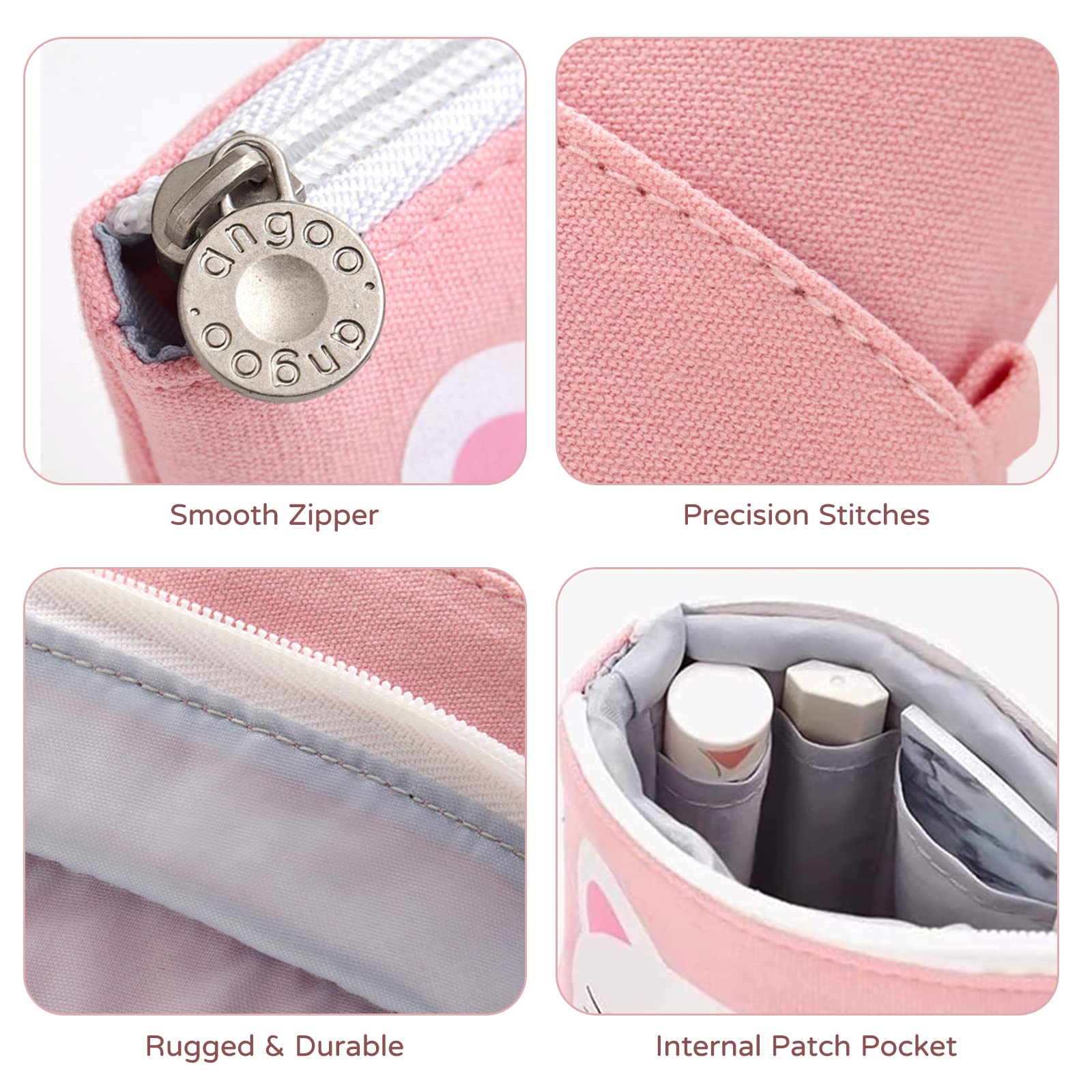 Trousse à Crayons Debout Trousse Scolaire Pliable Porte-Stylo Sac à Crayons Mignon Trousse de Maquillage Pencil Case pour Filles Garçon Étudiants Adolescents Licorne